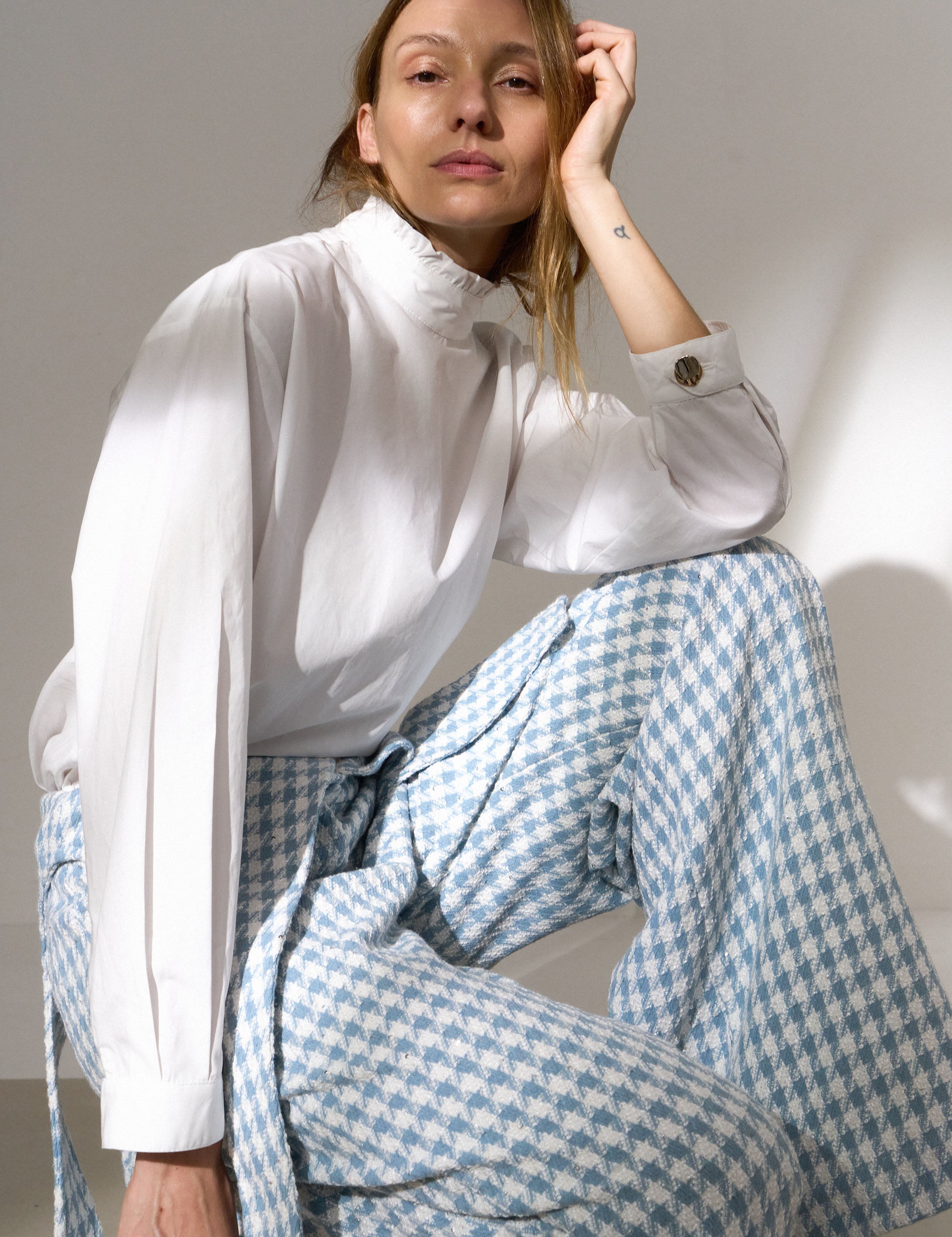 Salopete Elle Tweed Azul