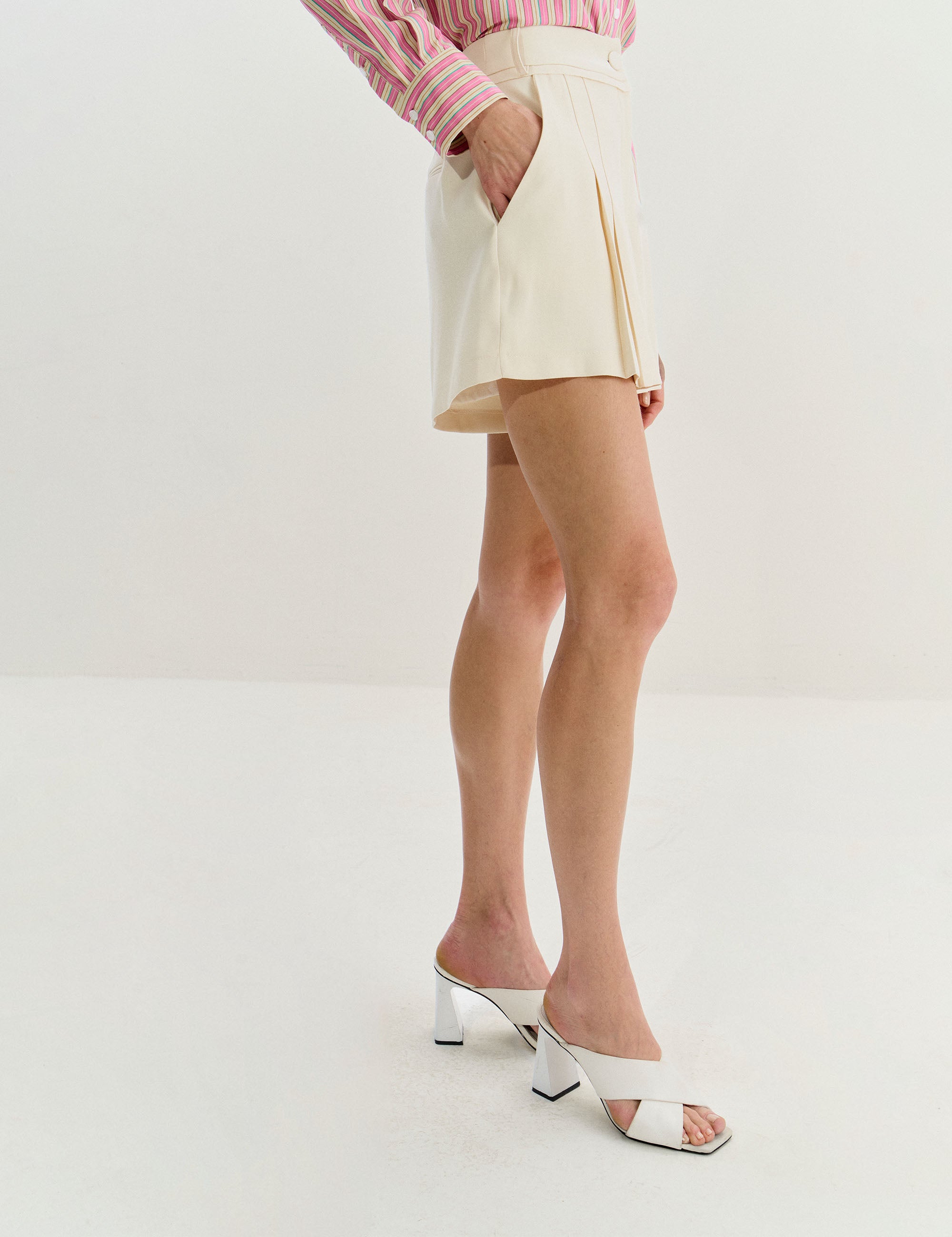 Shorts Chiara Viscose Off White