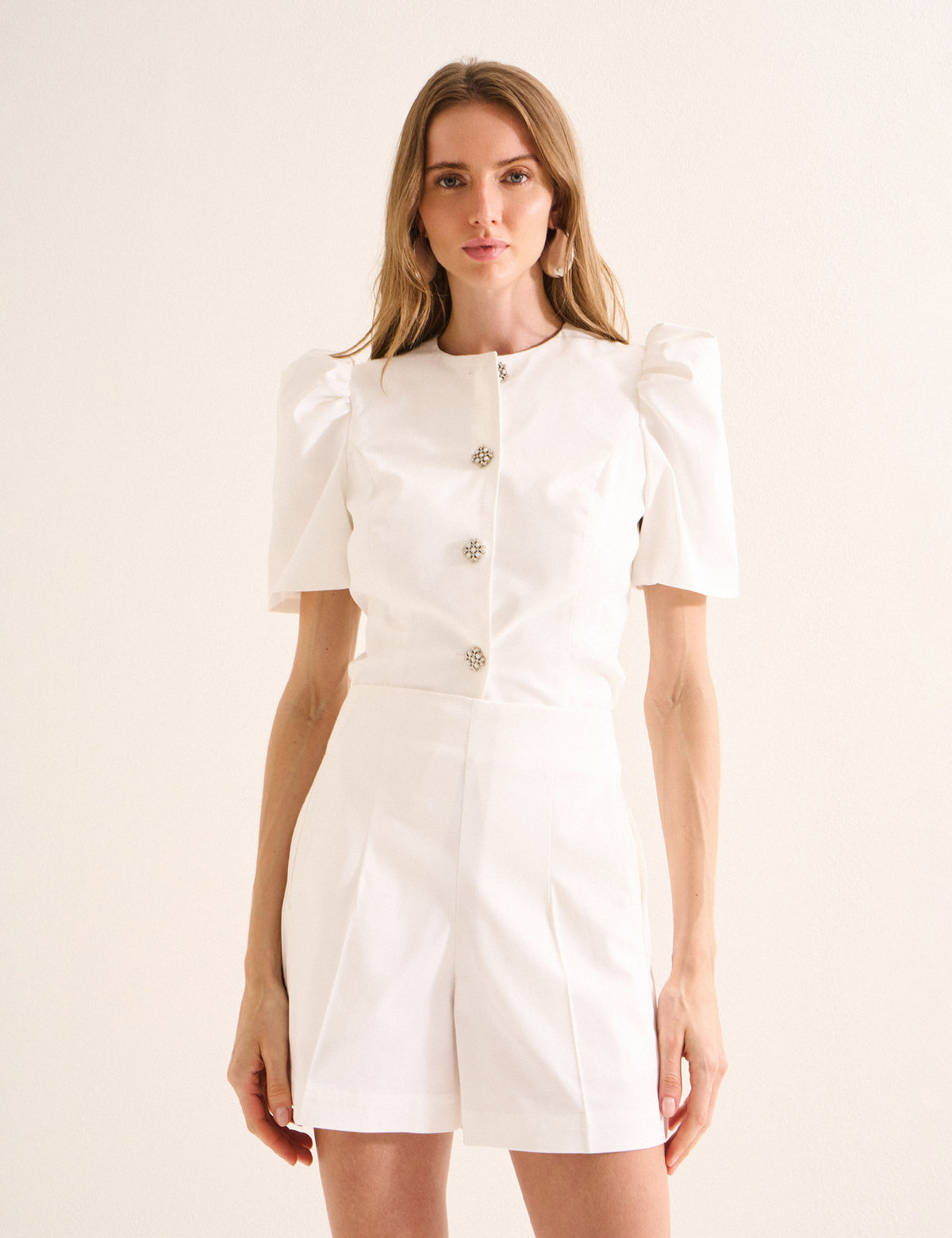 Shorts Flavia Sarja Off White