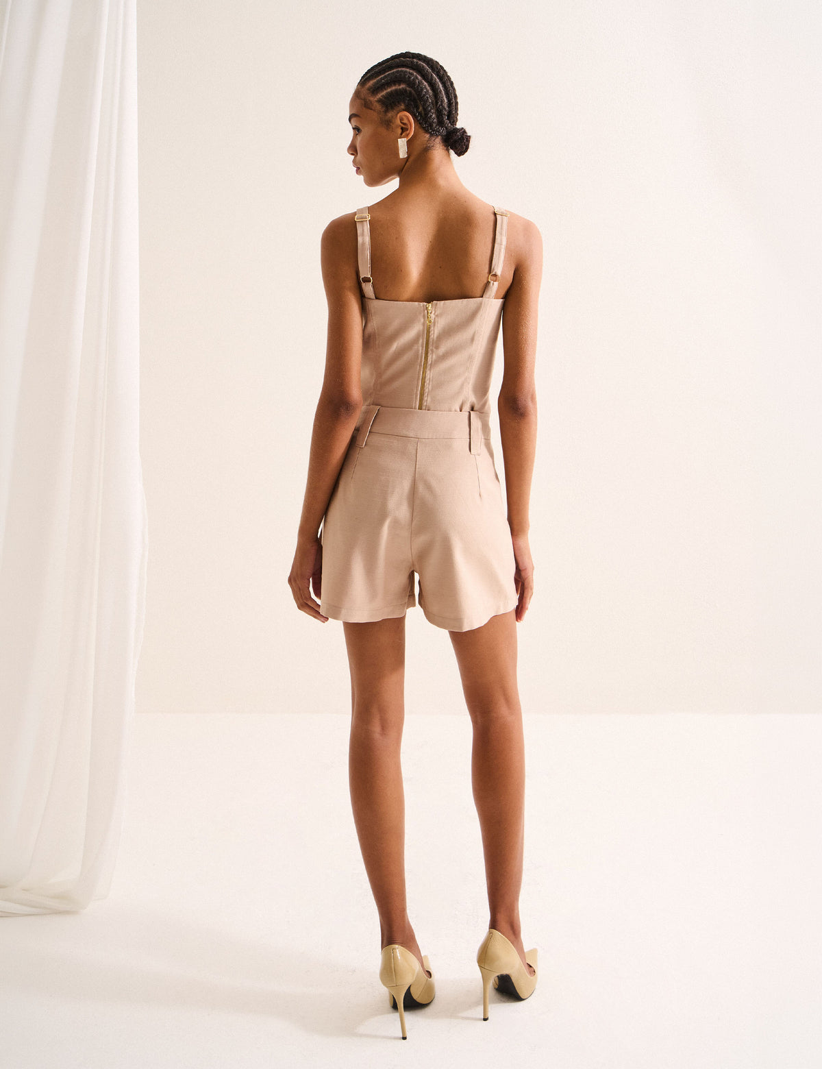Shorts Grazieli Viscose Bege
