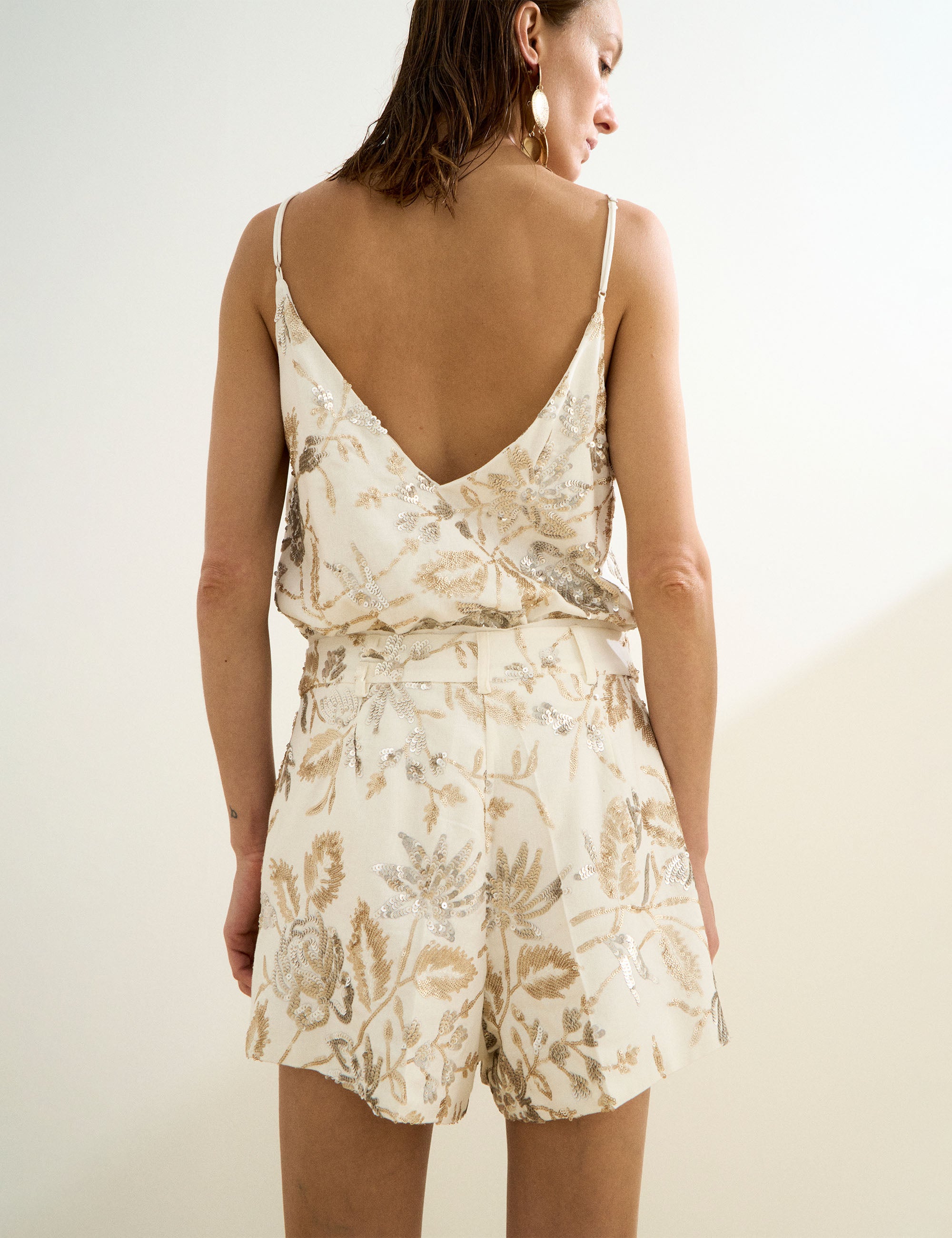 Shorts Santorini Bordado Off White