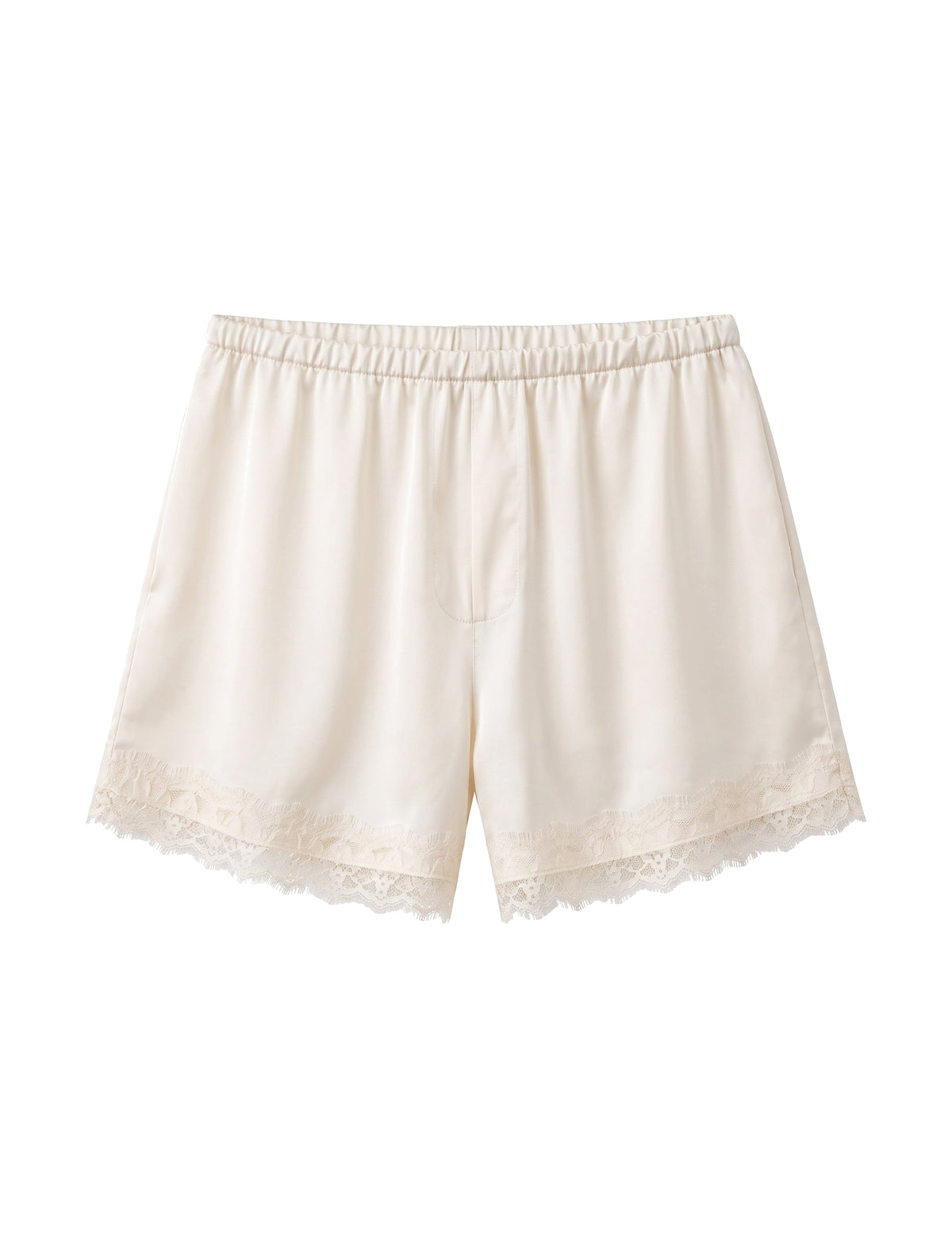 Shorts Lingerie Acetinado Porcelana
