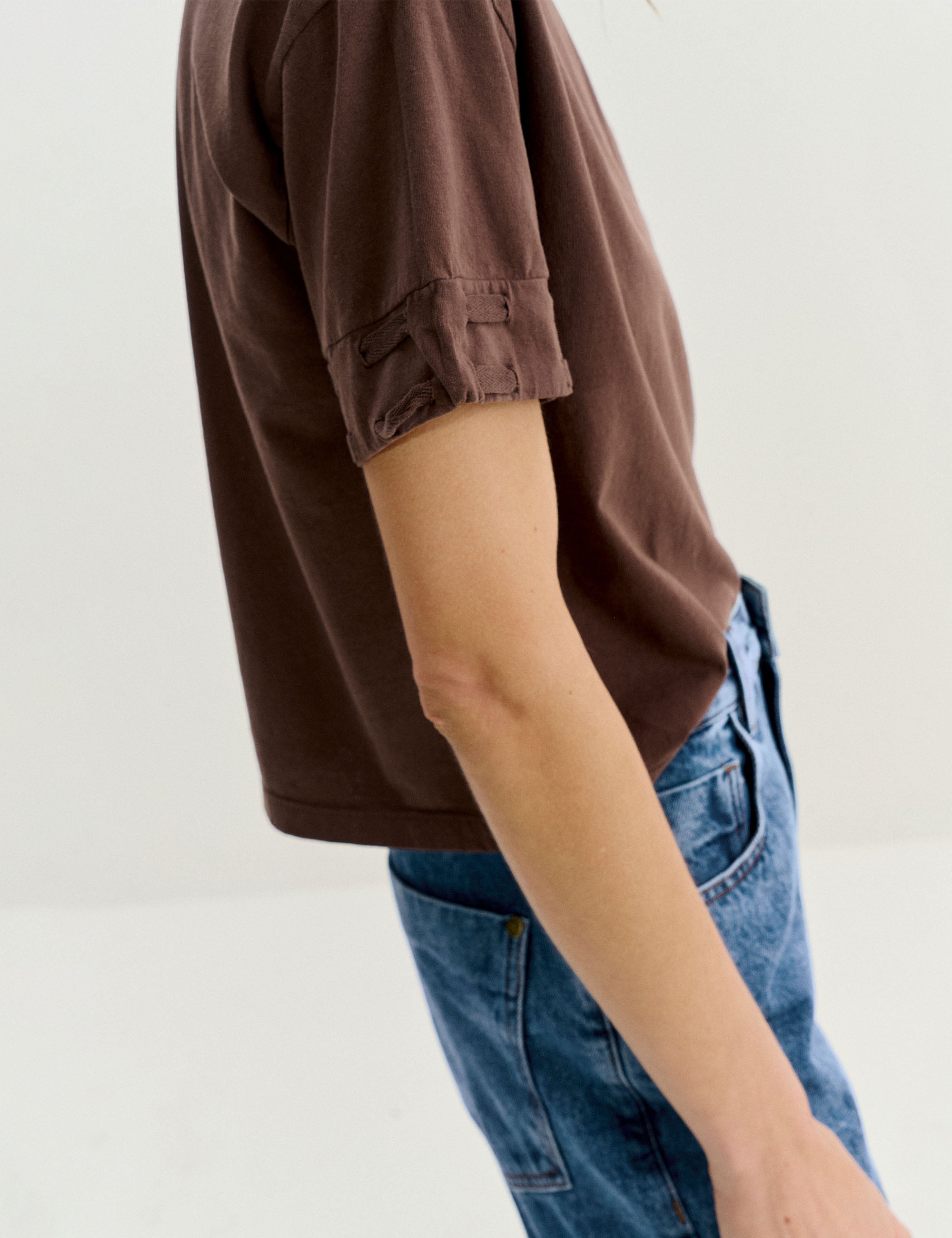 T-shirt Agatha Algodão Marrom