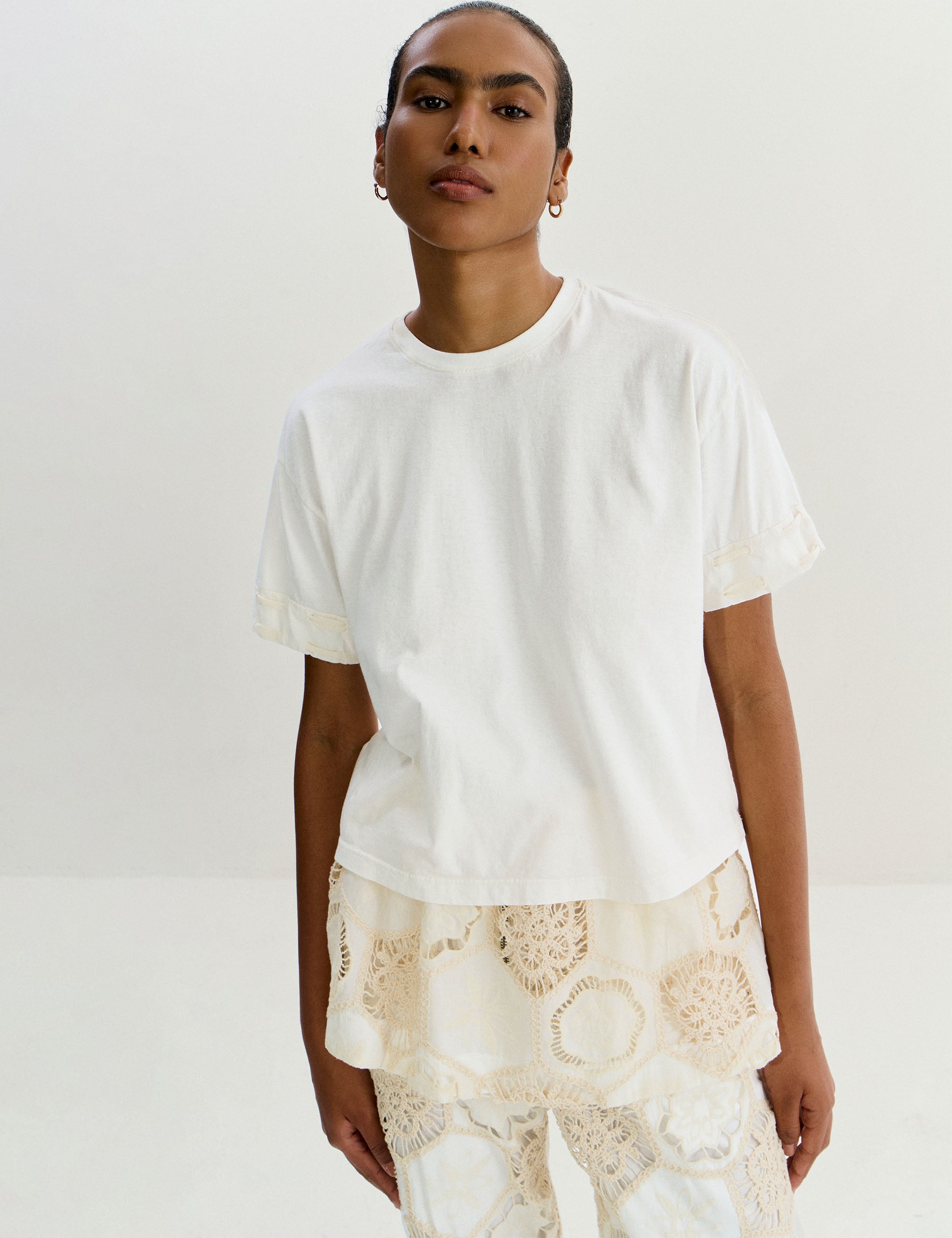 T-shirt Agatha Algodão Off White