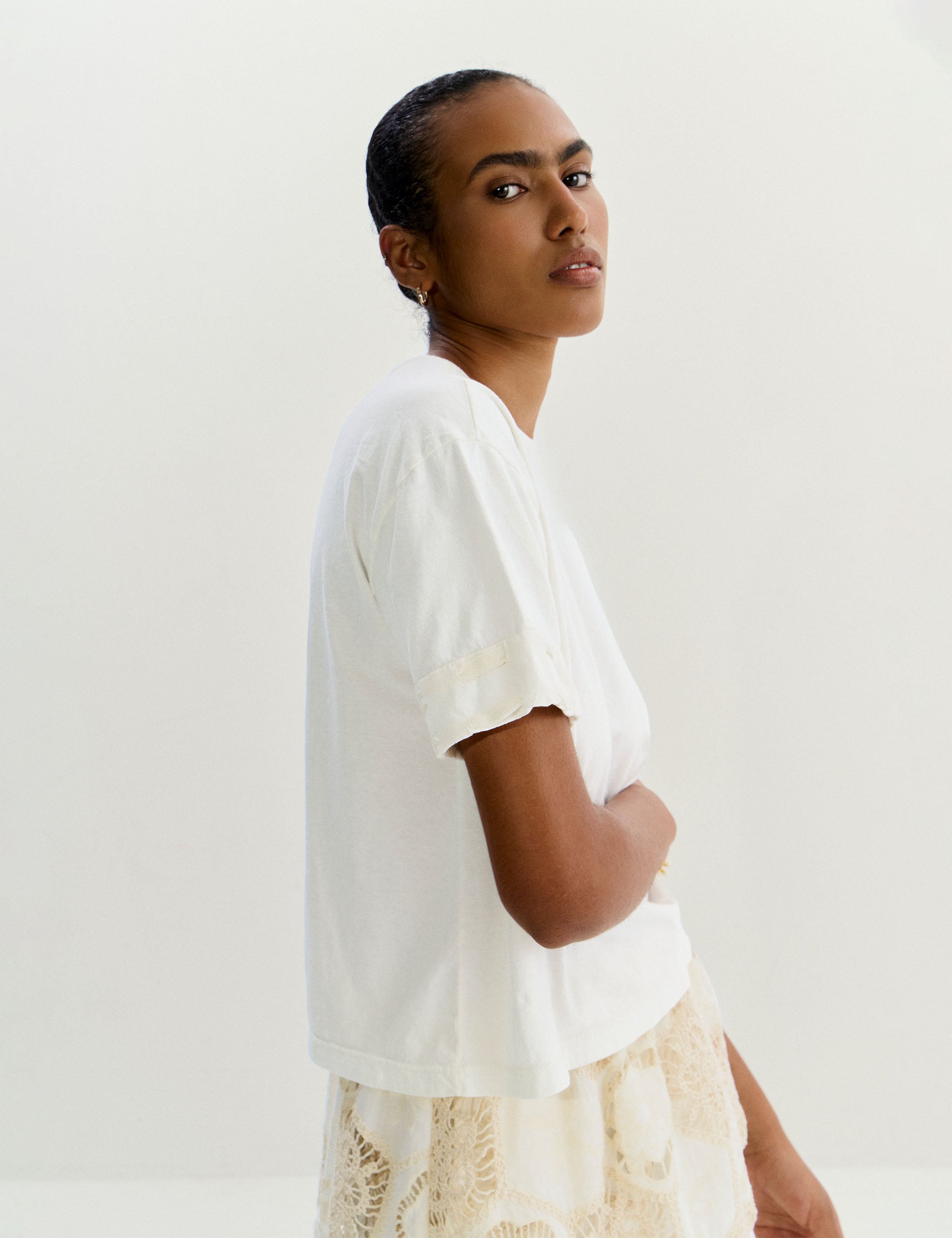 T-shirt Agatha Algodão Off White