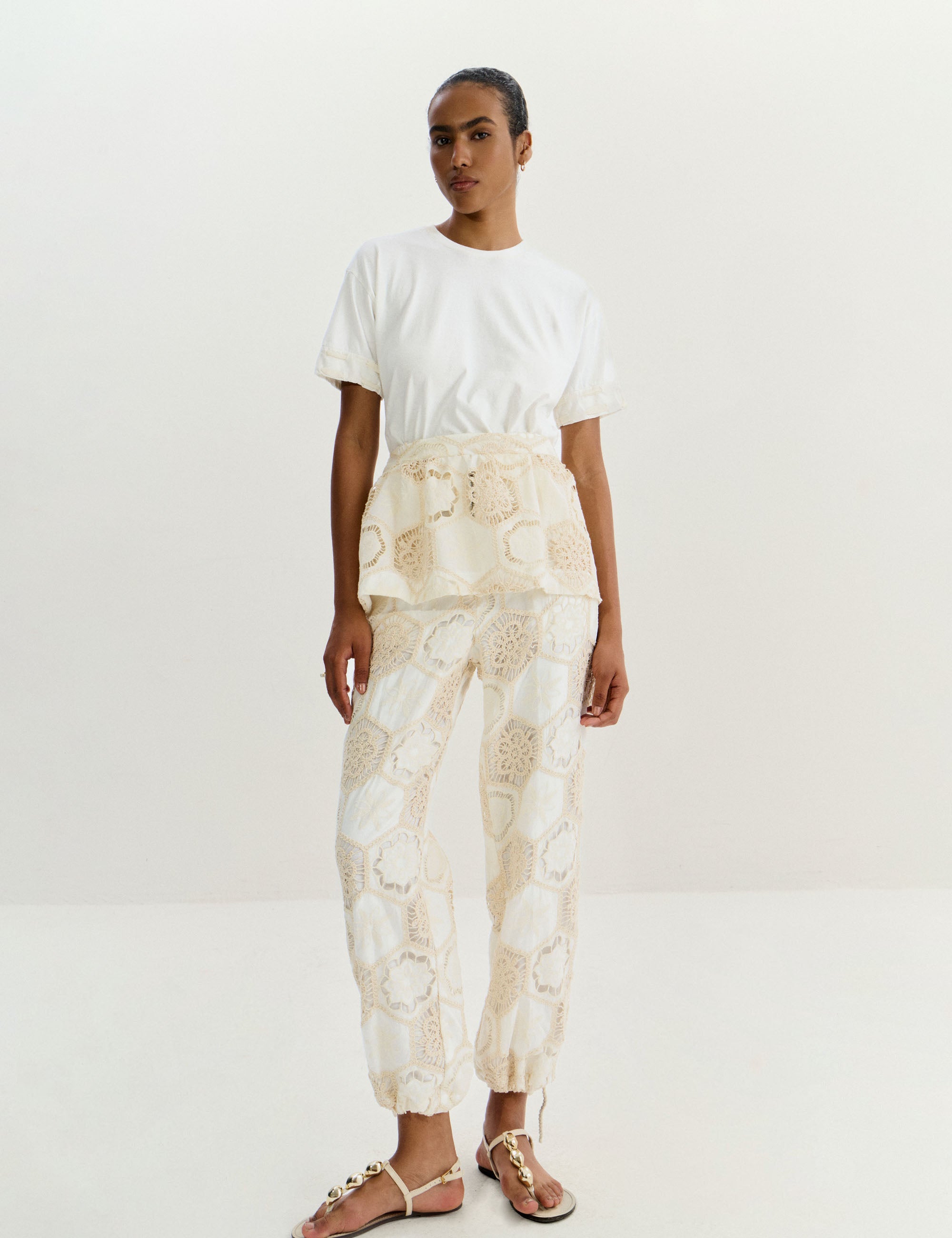 T-shirt Agatha Algodão Off White