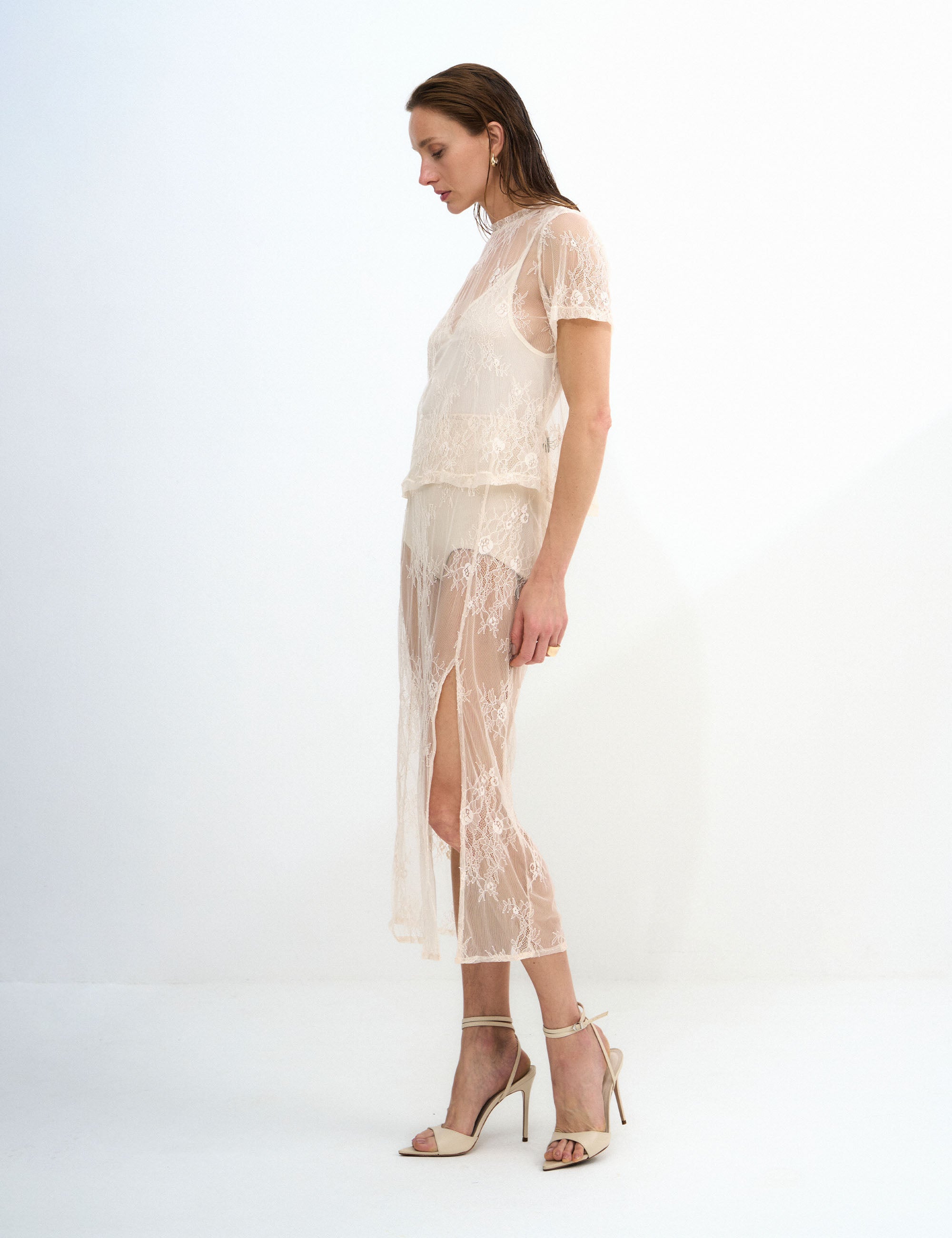 T-shirt Provence Renda Marfim