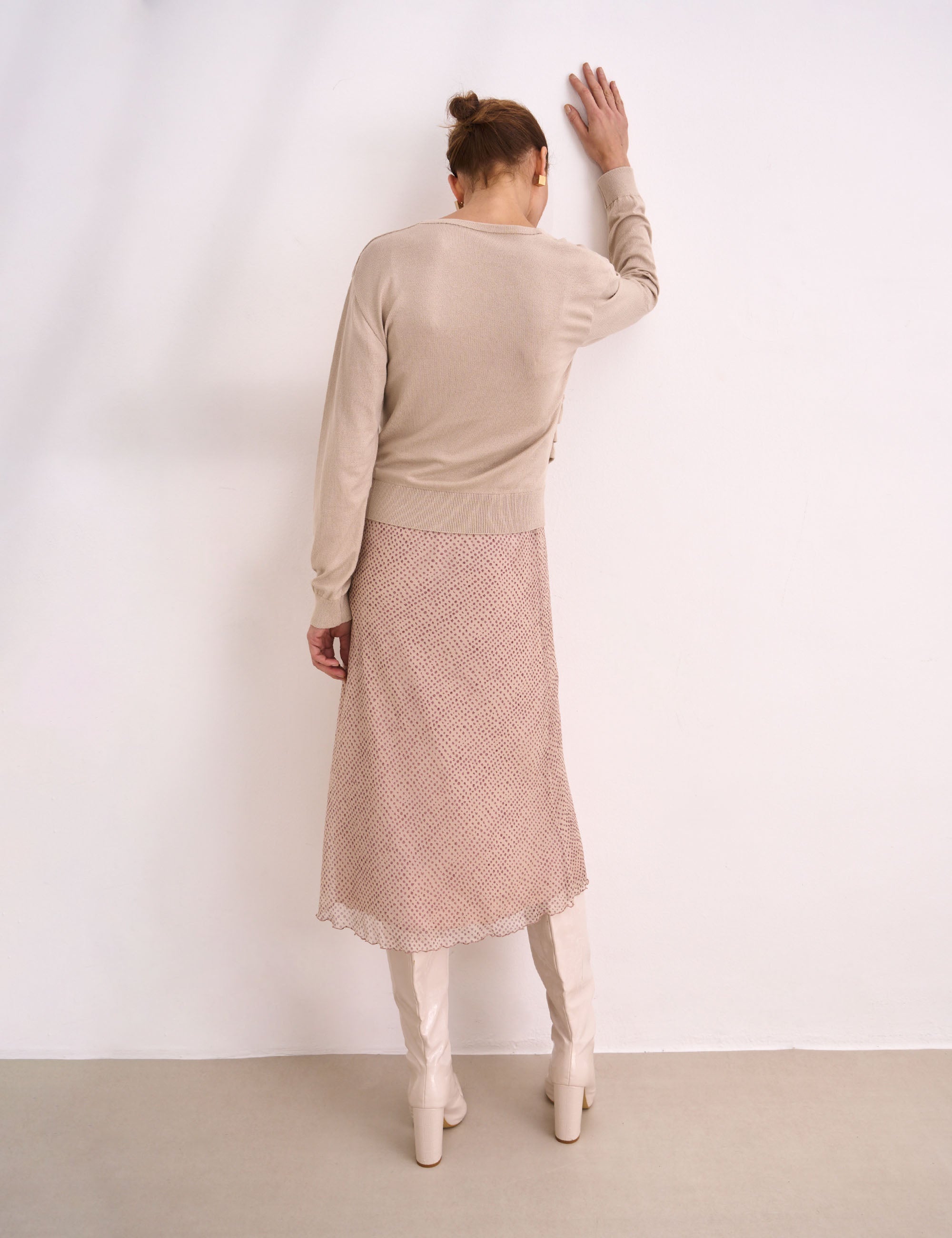 Tricot Beatriz Transpassado Bege