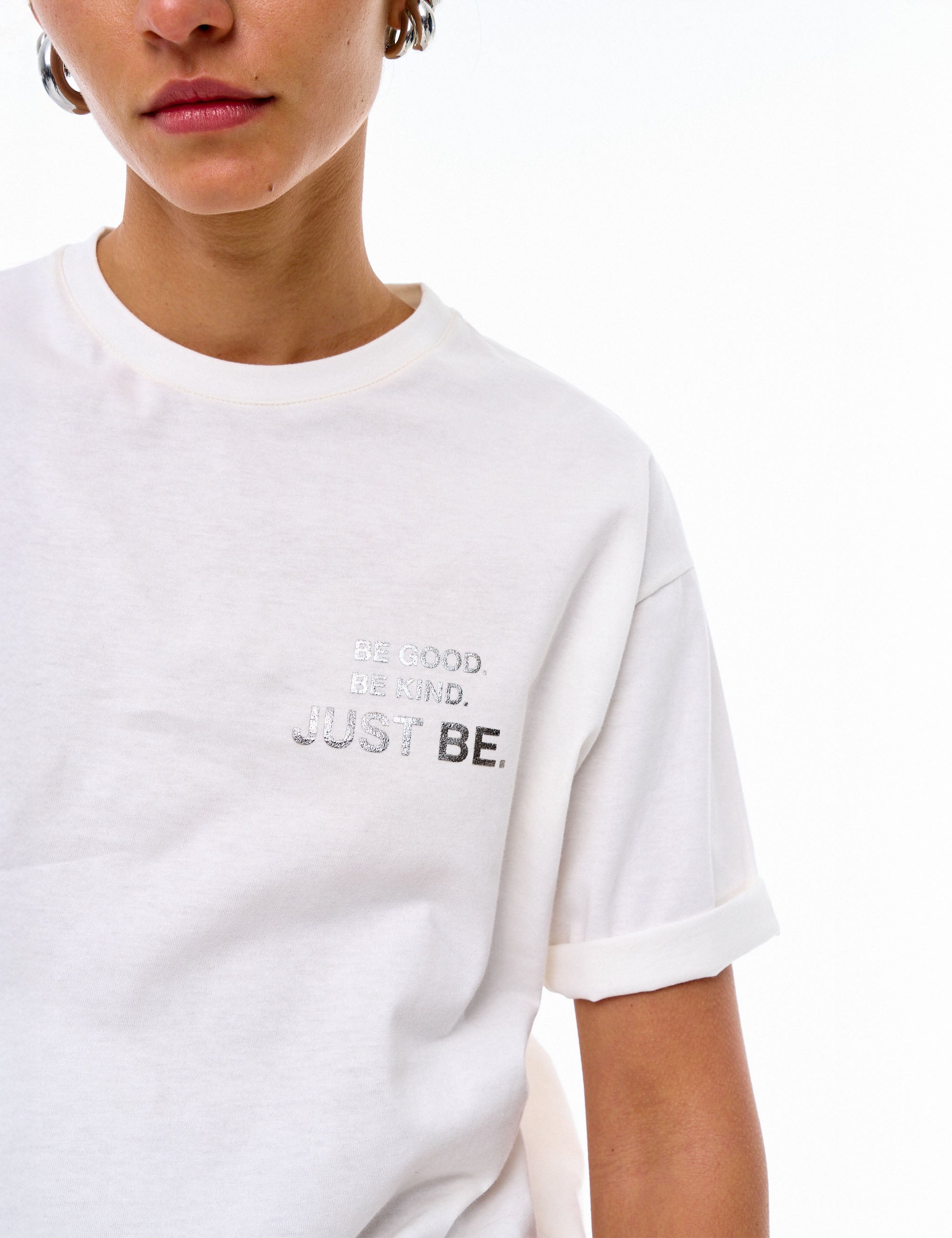 T-shirt Foil Algodão Off White