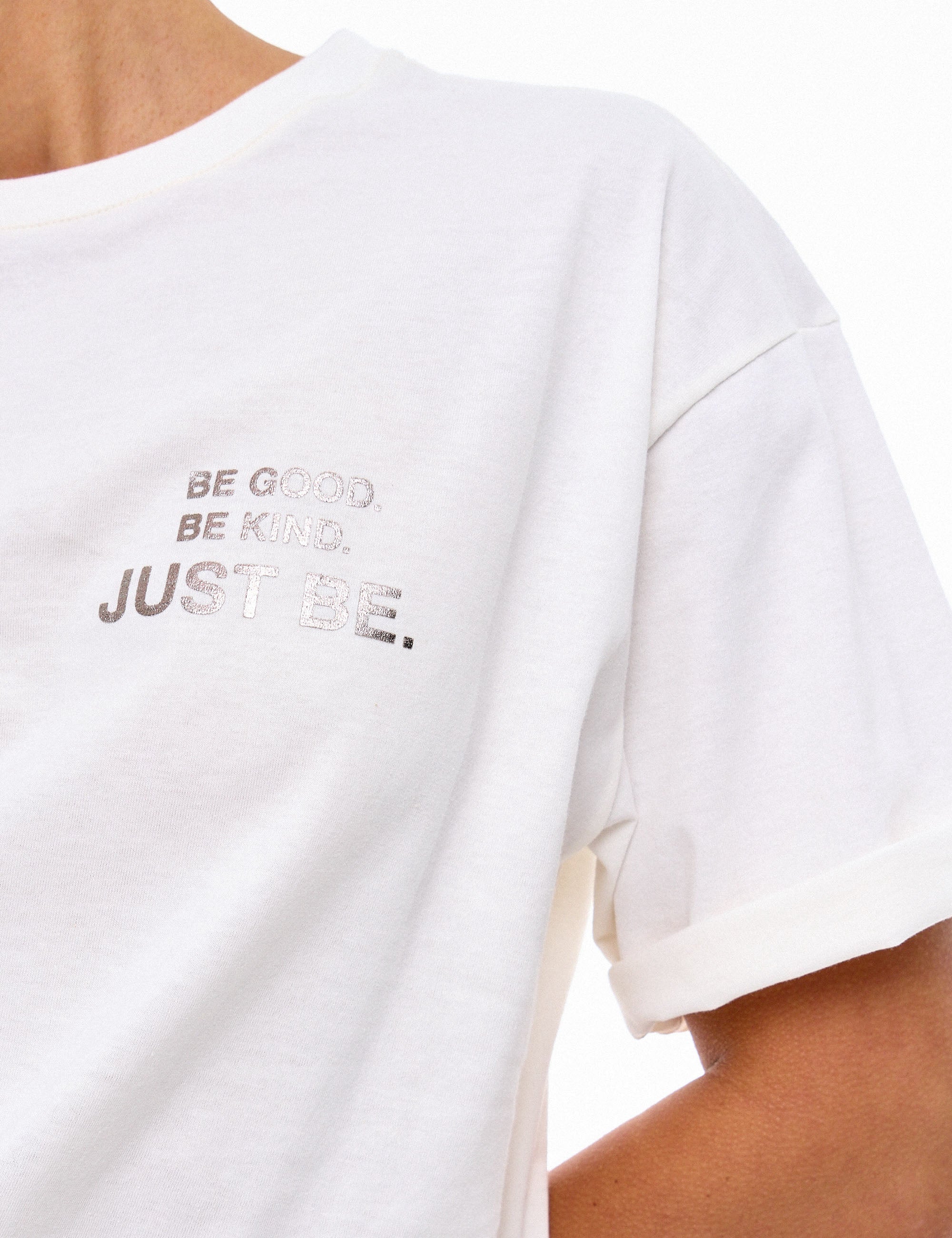 T-shirt Foil Algodão Off White