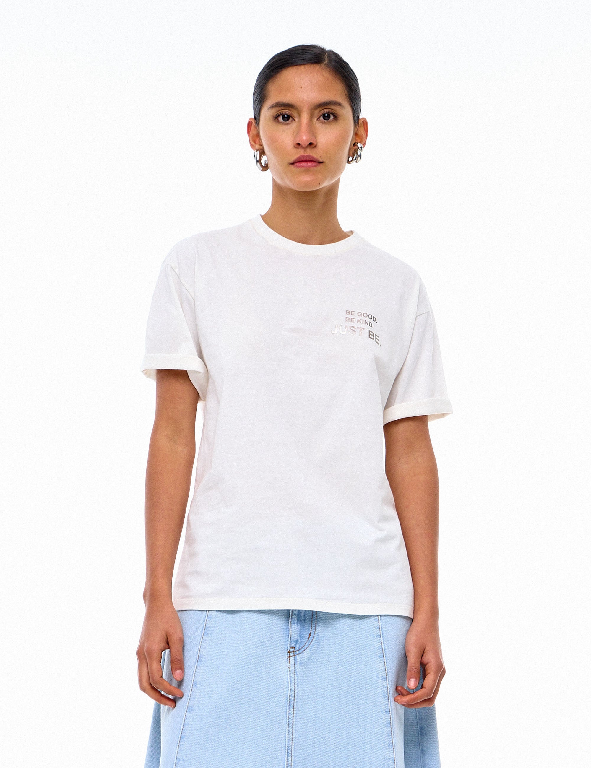 T-shirt Foil Algodão Off White