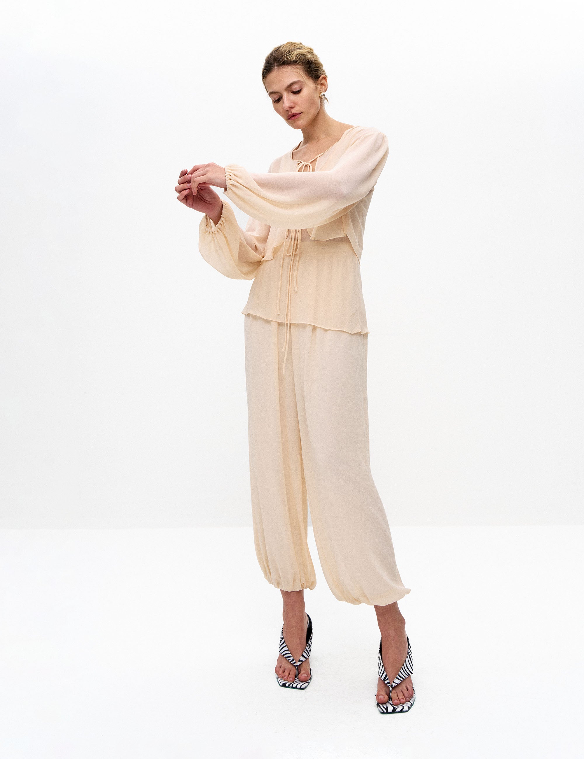 Twin Set Elly Chiffon Marfim