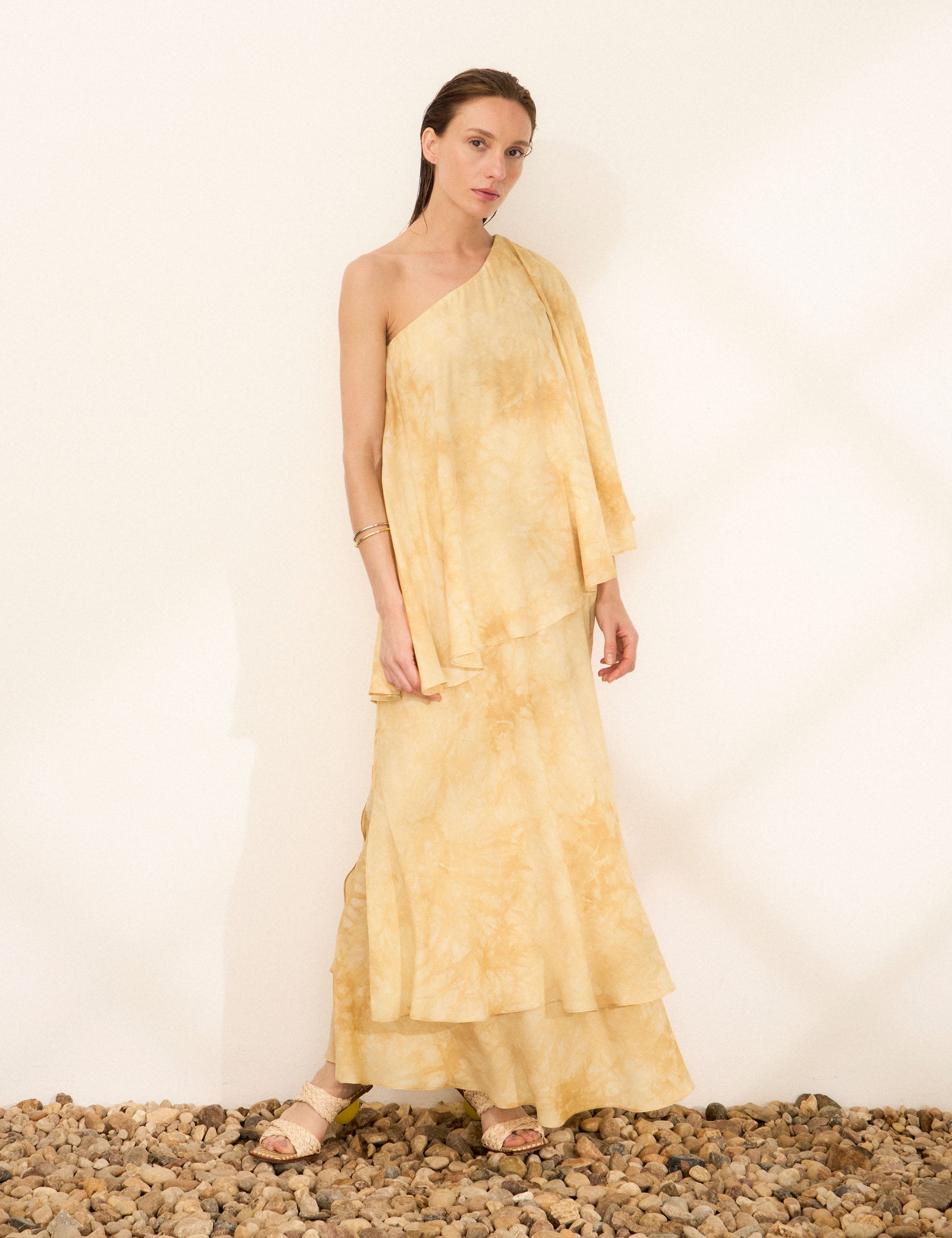Vestido Adriane Tie Dye Amarelo