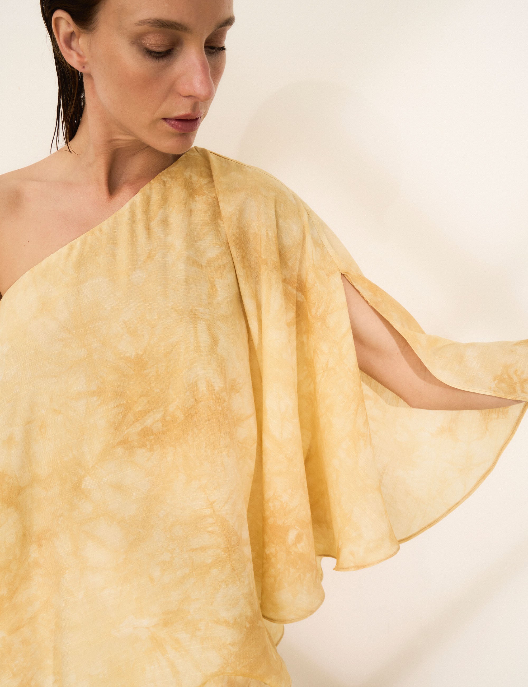 Vestido Adriane Tie Dye Amarelo