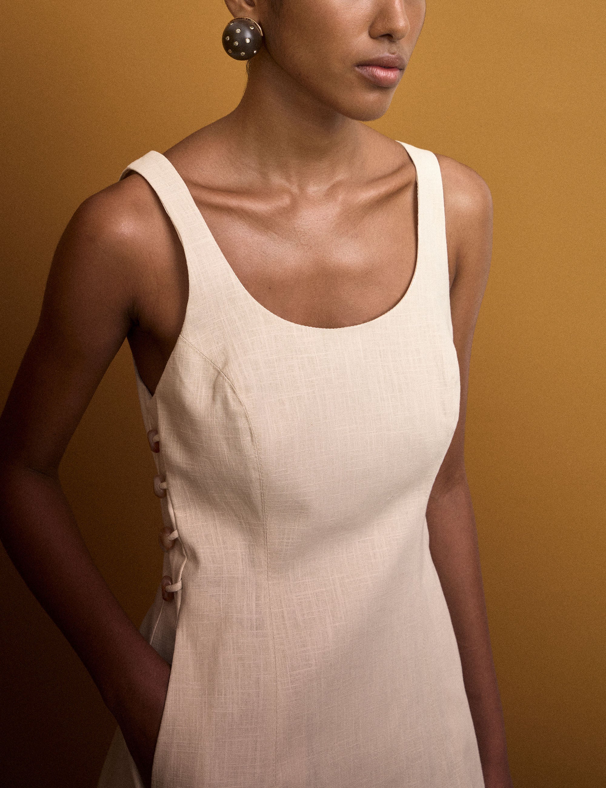 Vestido Agata Rami Areia