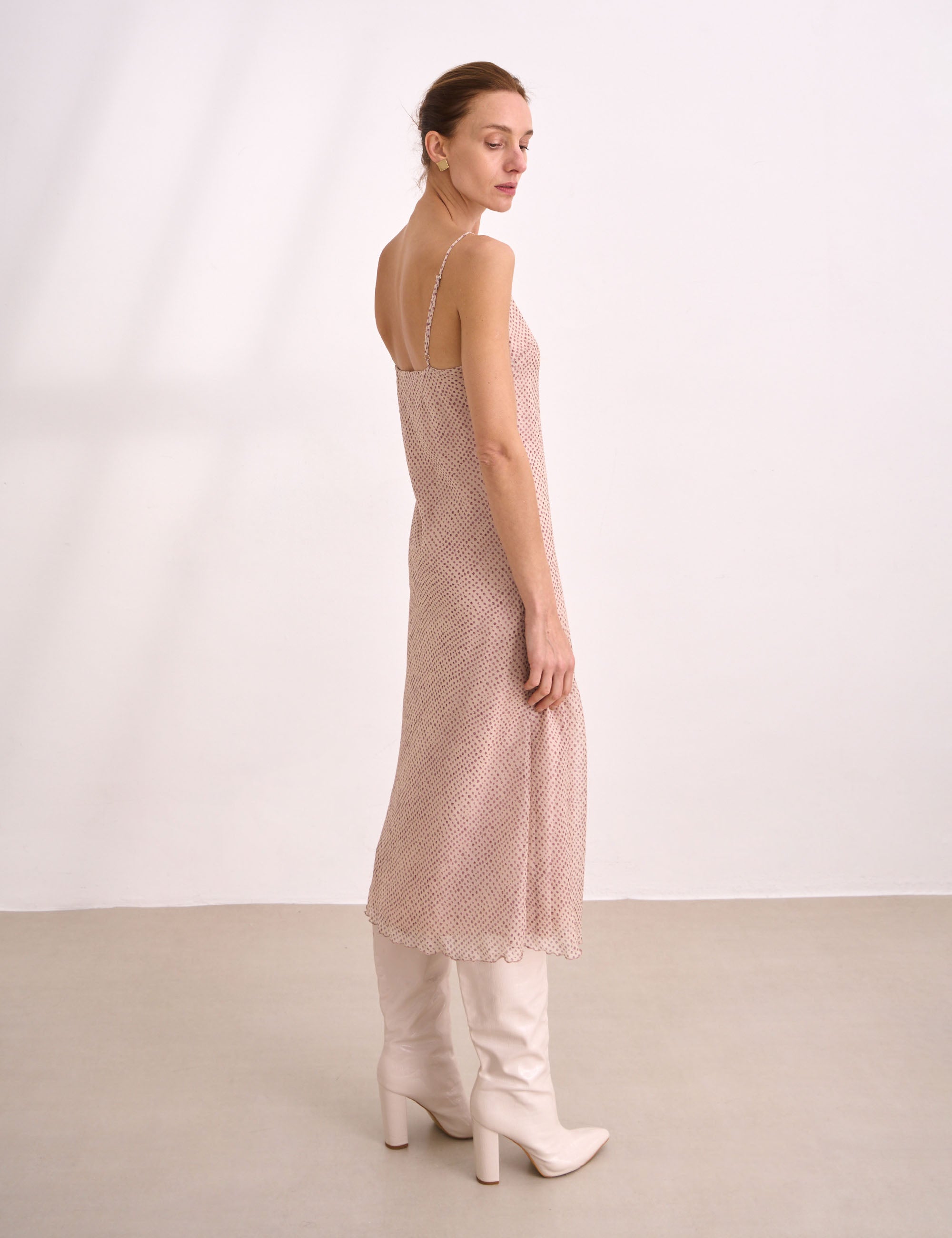 Vestido Aline Chiffon Concha