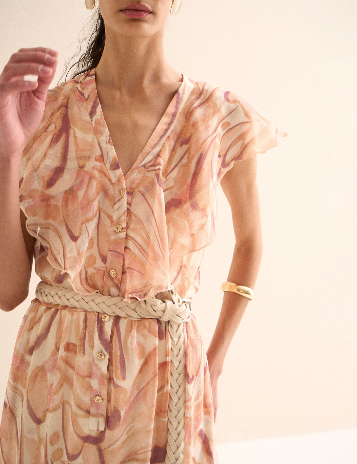 Vestido Borboleta Chiffon Rose