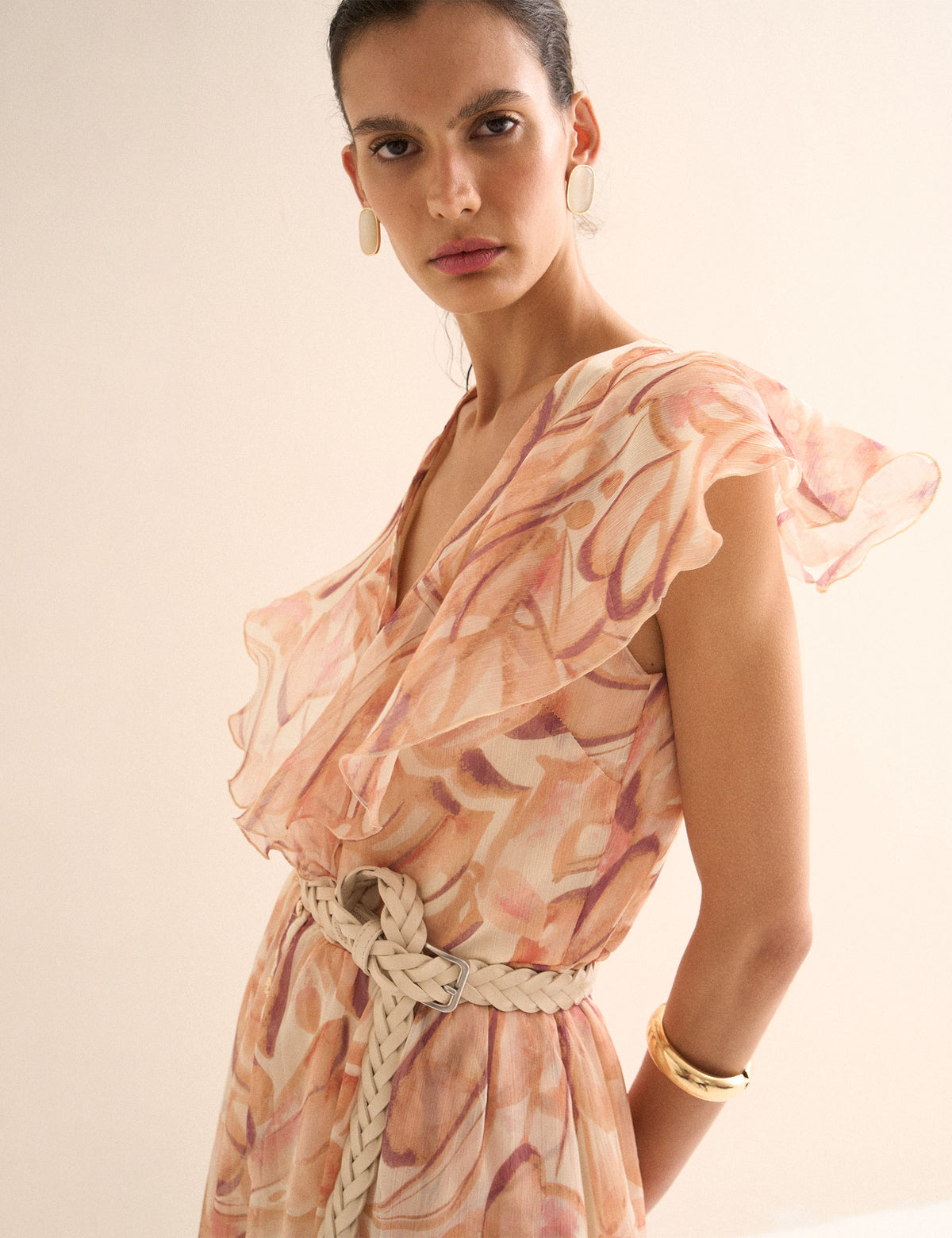 Vestido Borboleta Chiffon Rose