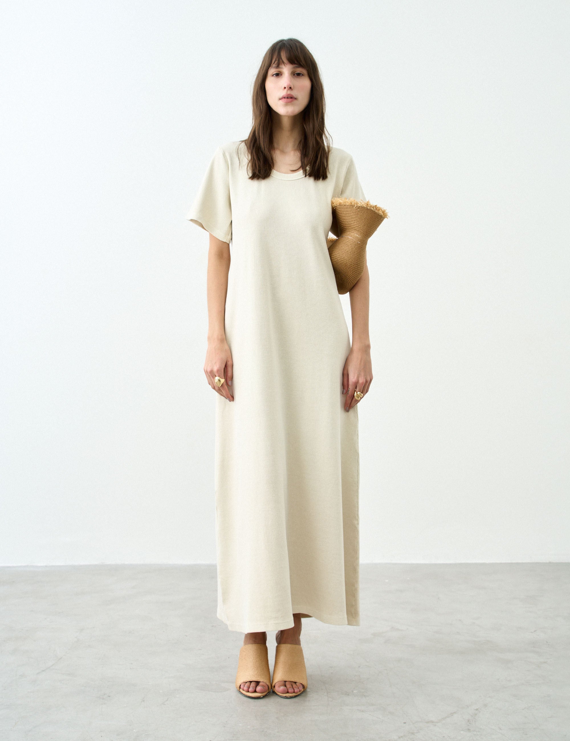 Vestido Camila Confort Off Antique