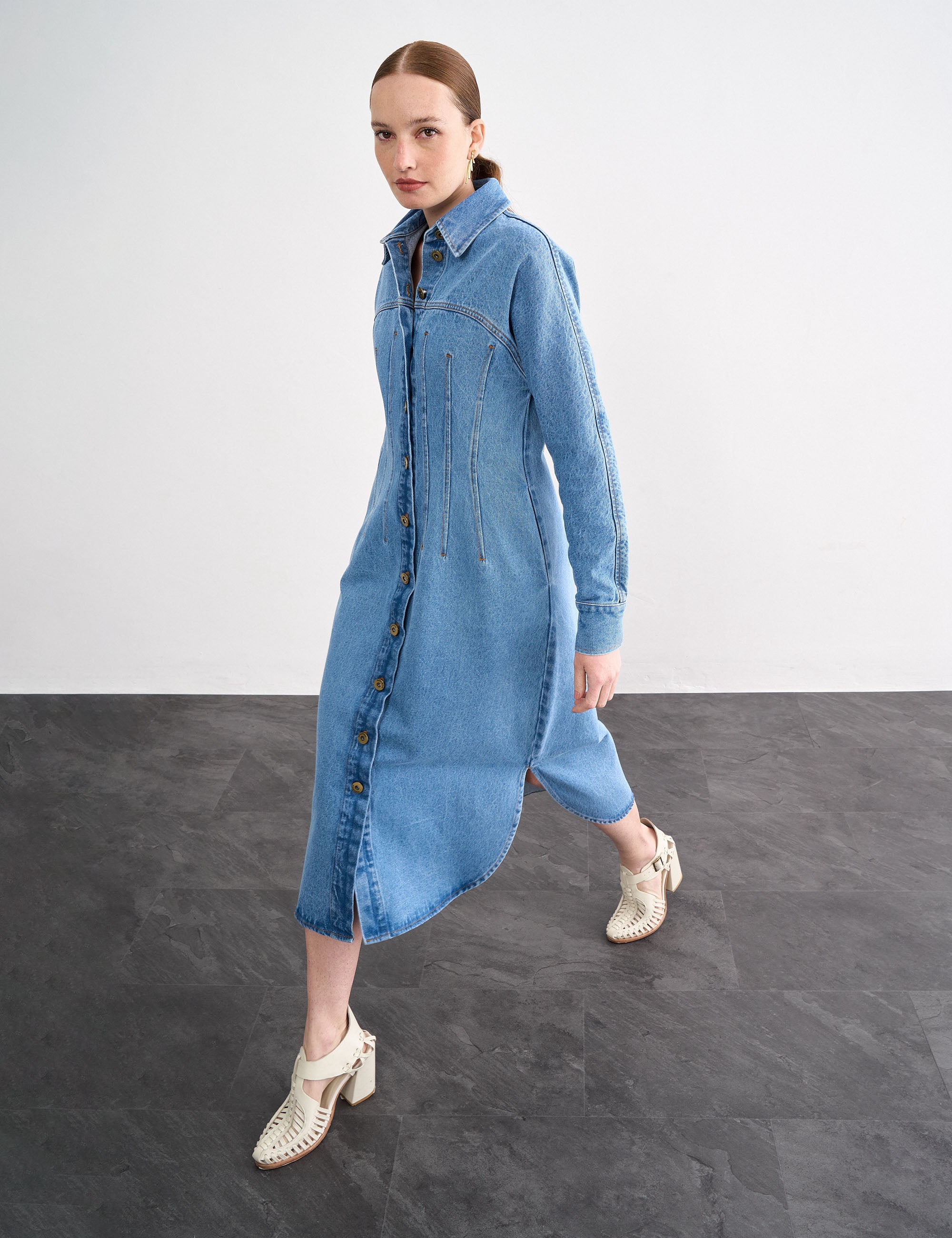 Vestido Camilla Jeans Médio