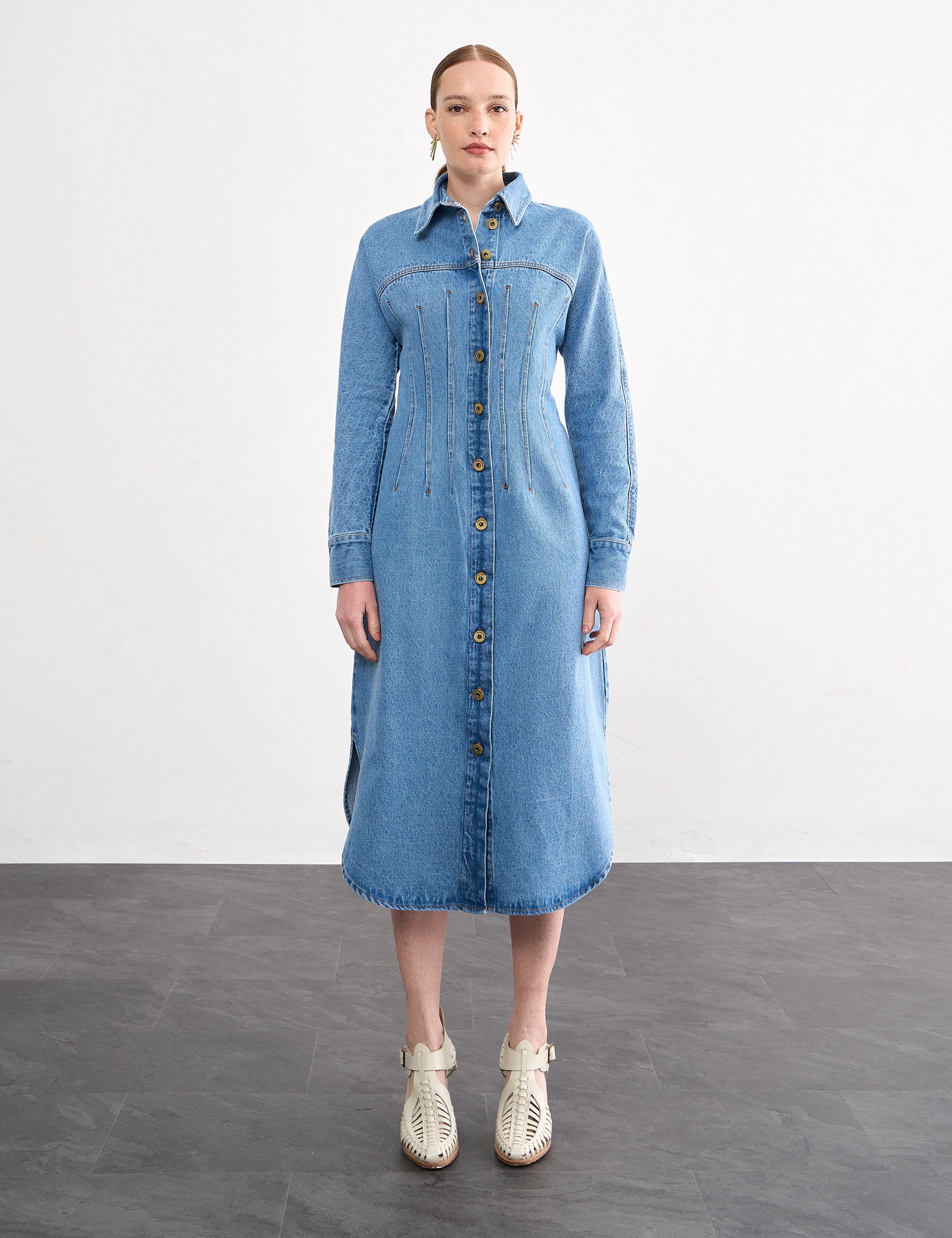 Vestido Camilla Jeans Médio