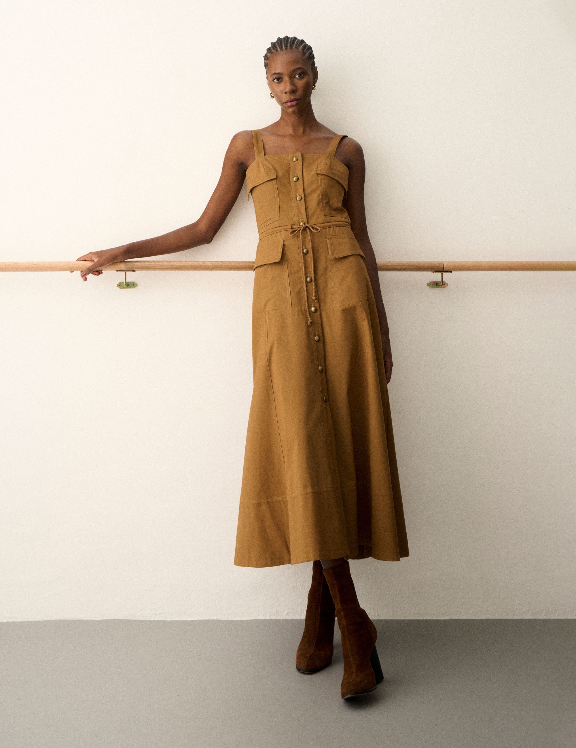 Vestido Celeste Sarja Toffe