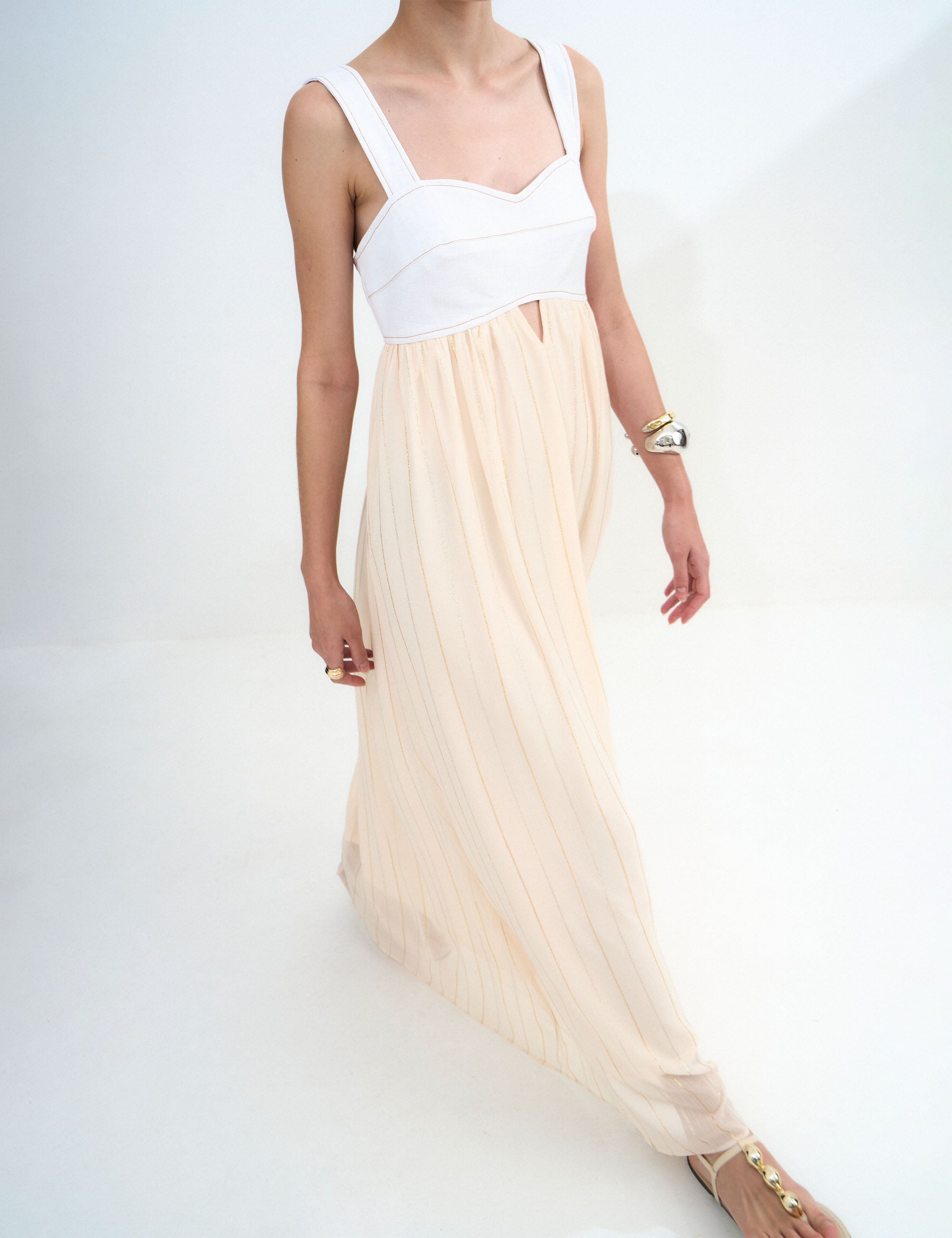 Vestido Celina Chiffon Marfim