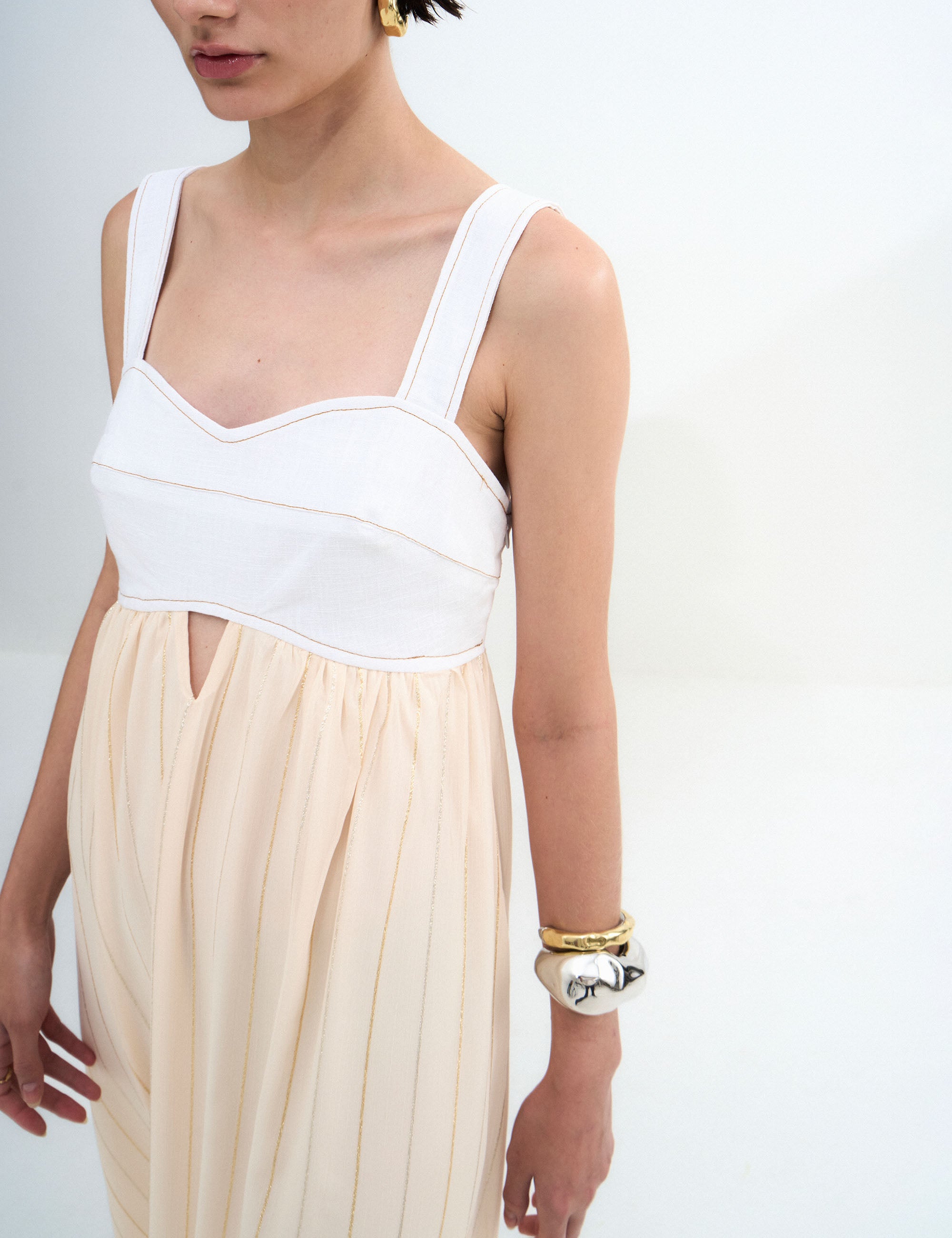 Vestido Celina Chiffon Marfim