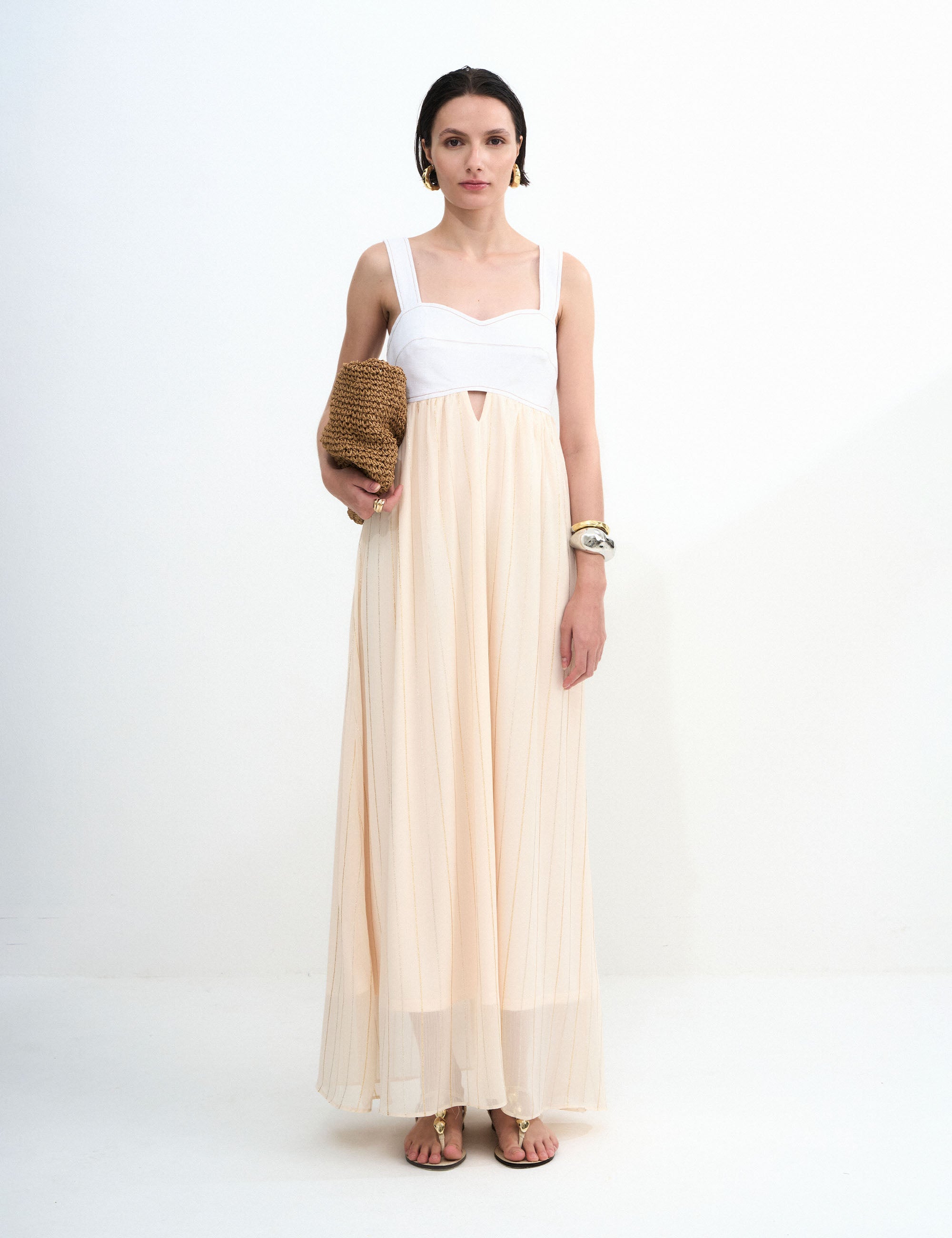 Vestido Celina Chiffon Marfim