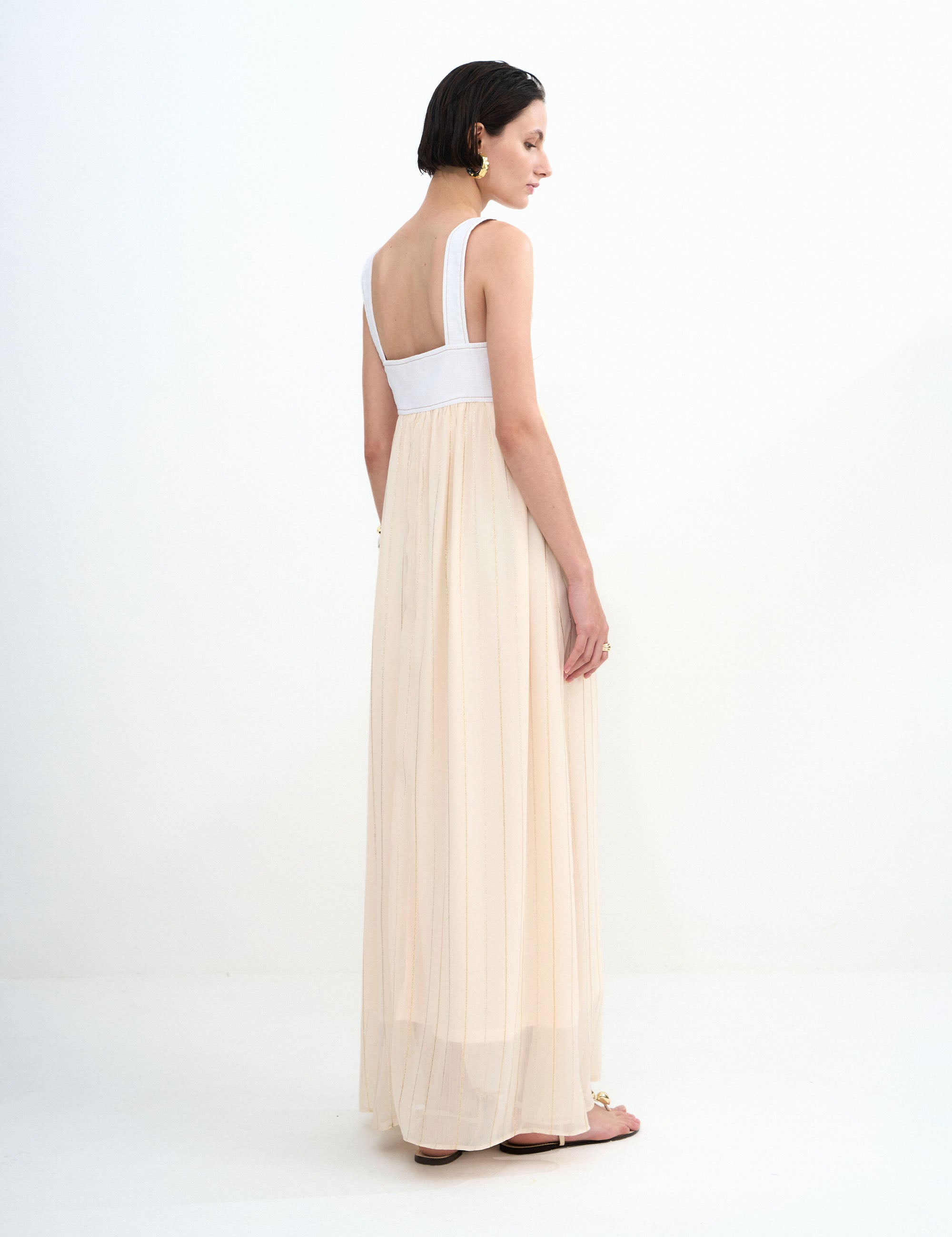 Vestido Celina Chiffon Marfim