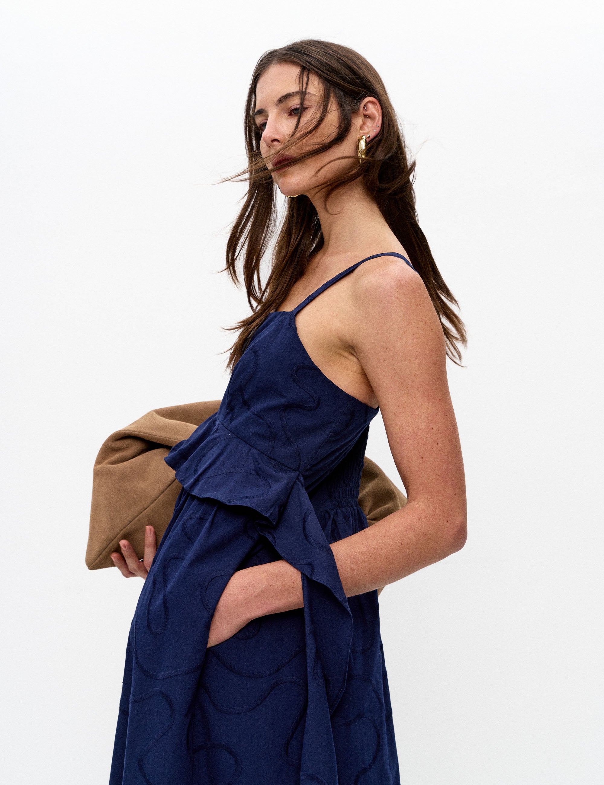 Vestido Dalila Tricoline Marinho