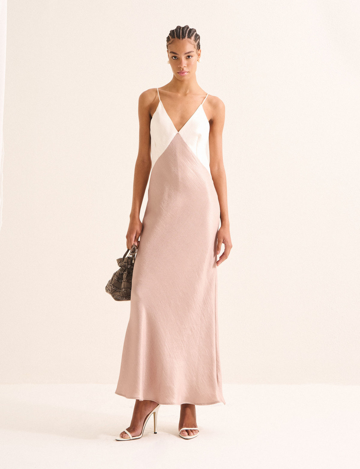 Vestido Estela Shantury Perola/Gold