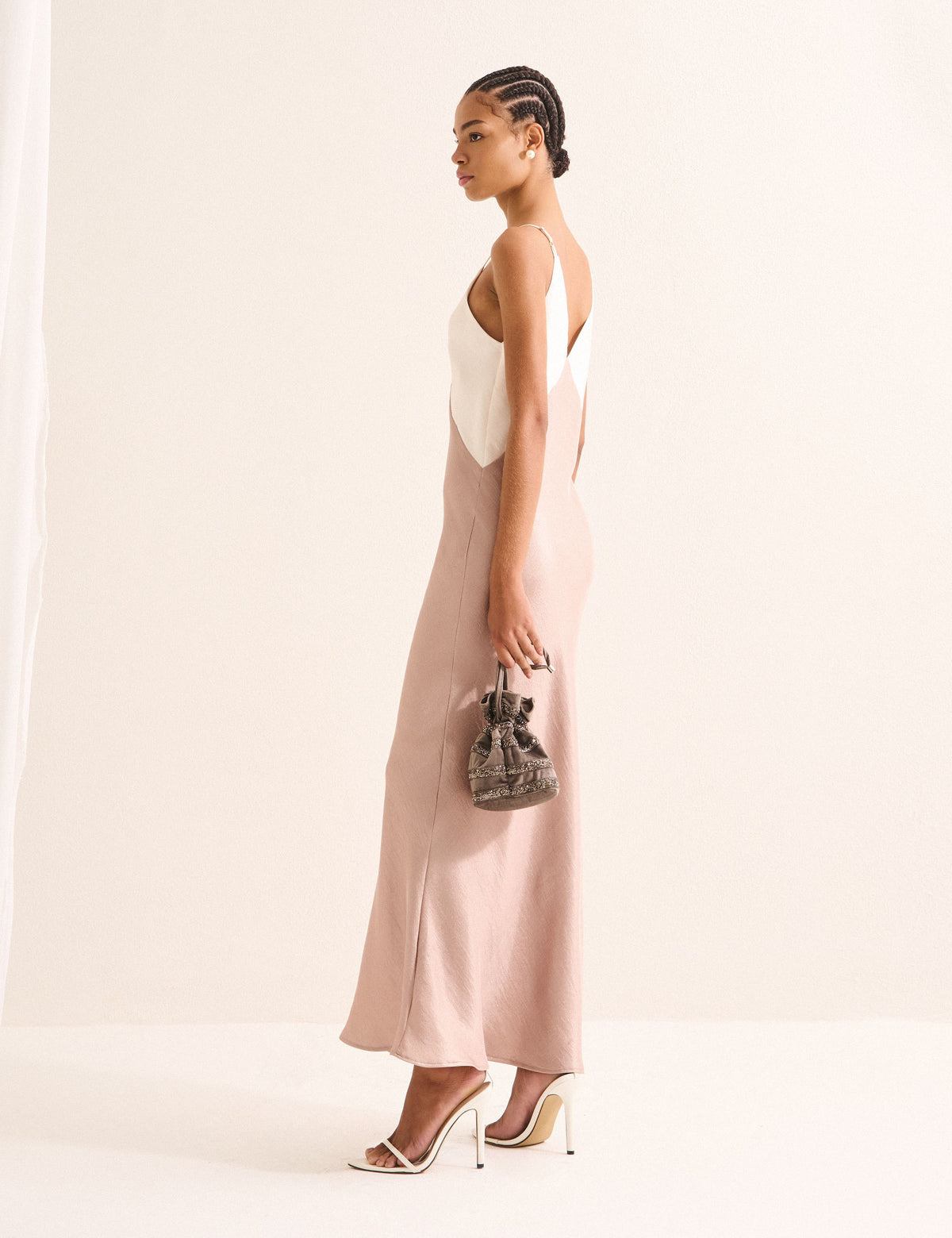 Vestido Estela Shantury Perola/Gold