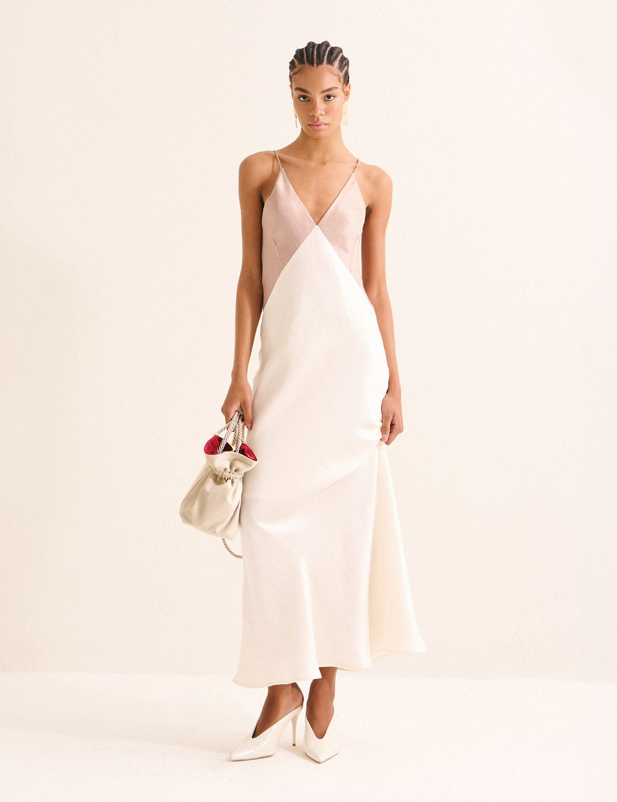 Vestido Estela Shantury Gold/Pérola