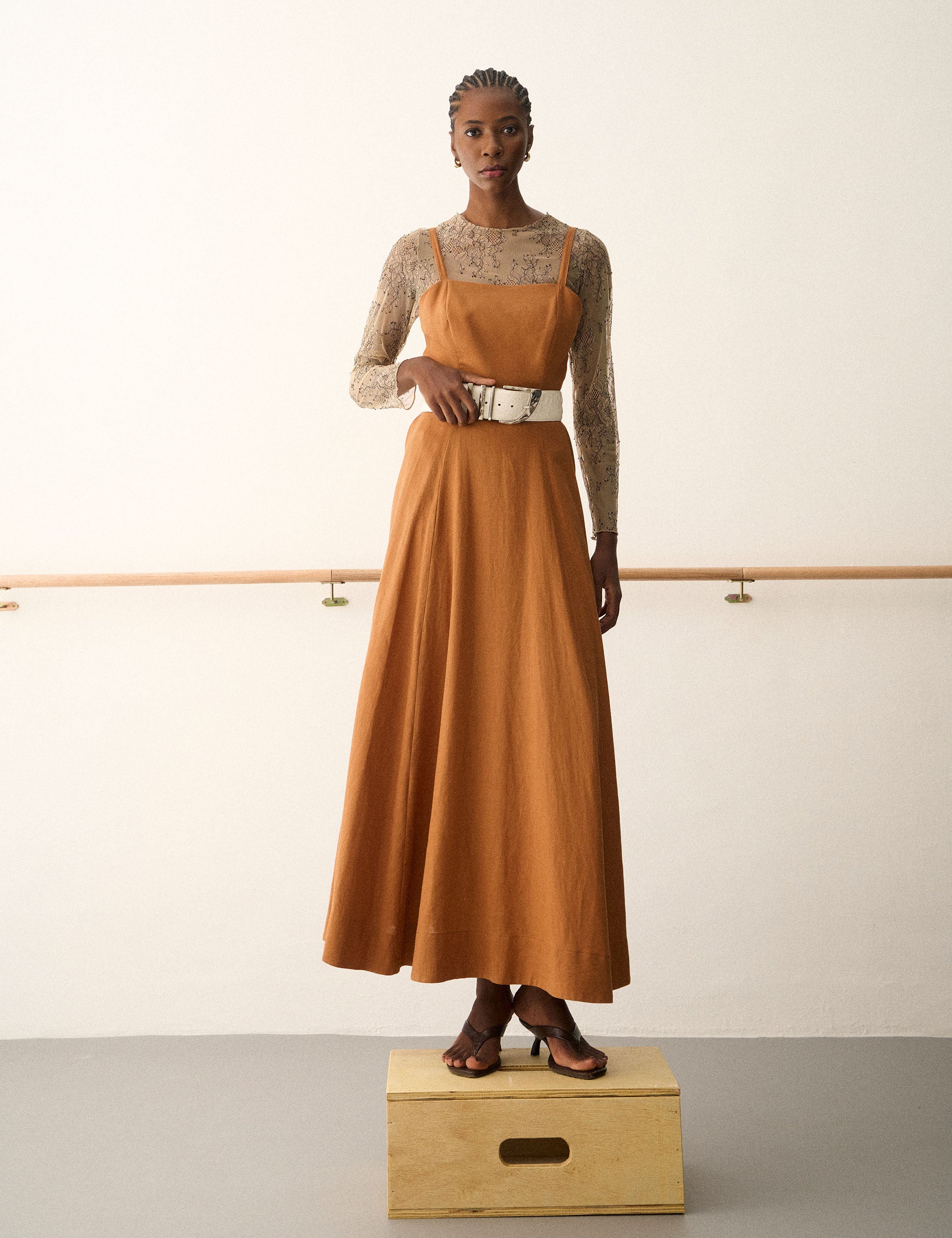 Vestido Florence Viscolinho Amêndoa