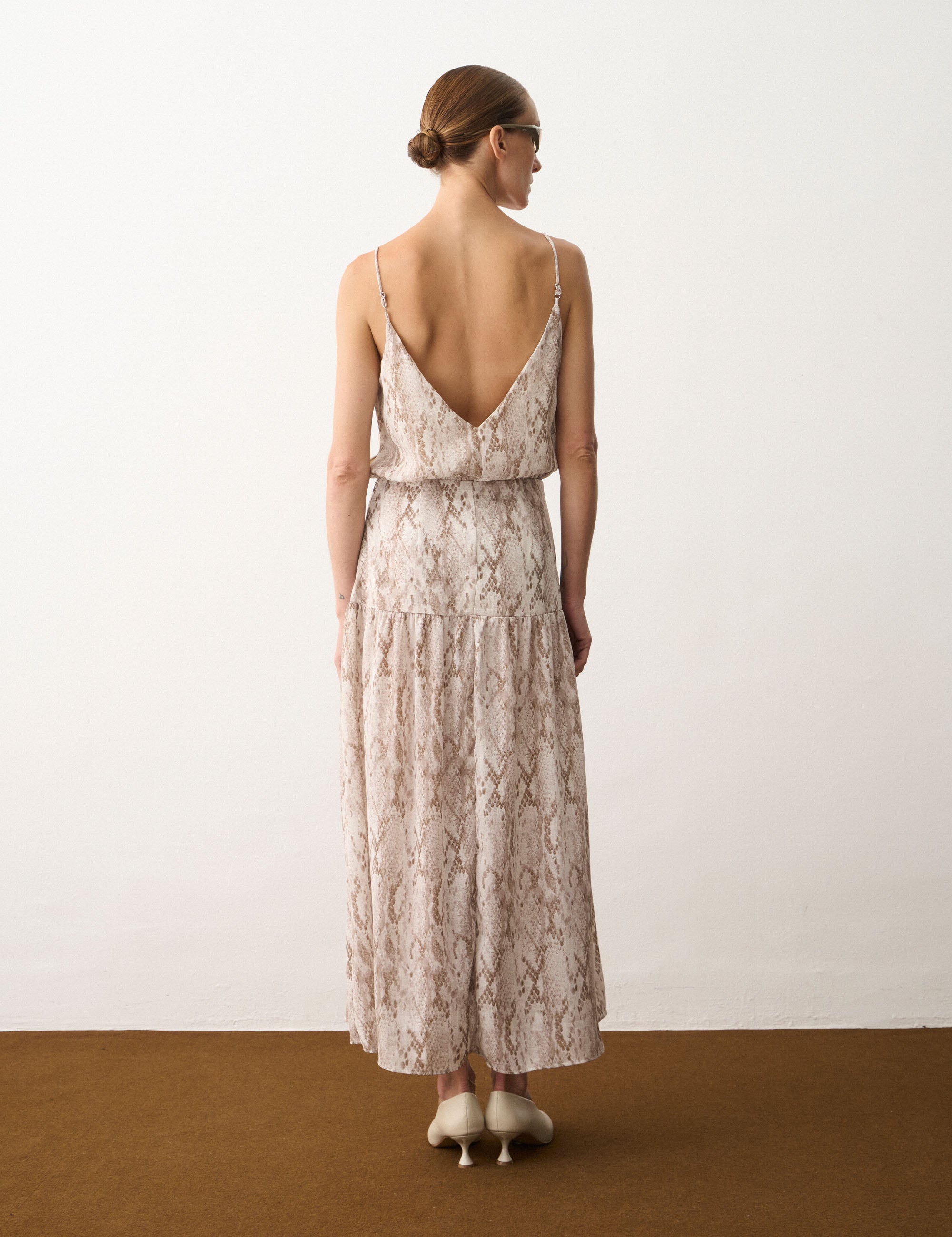 Vestido Jade Animal Print Cinza