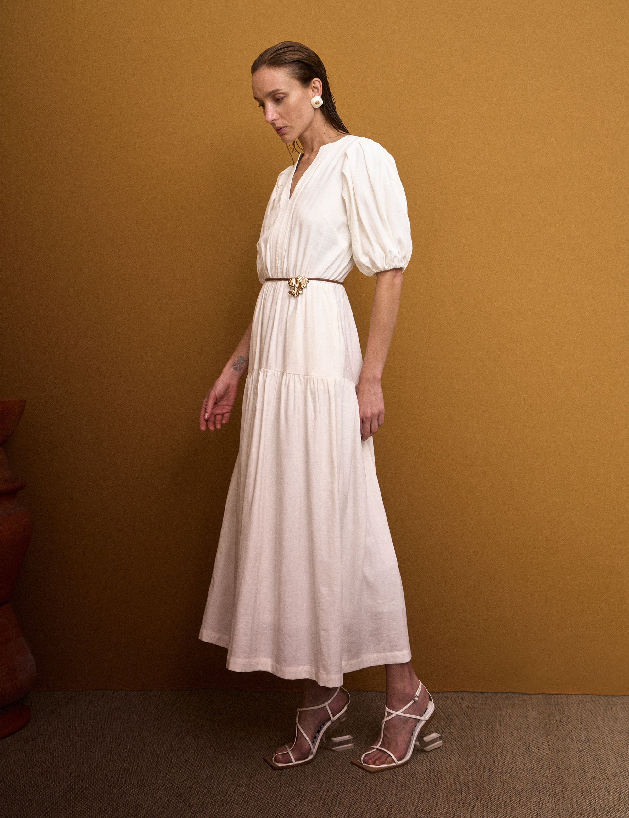 Vestido Jasmin Algodão Off White