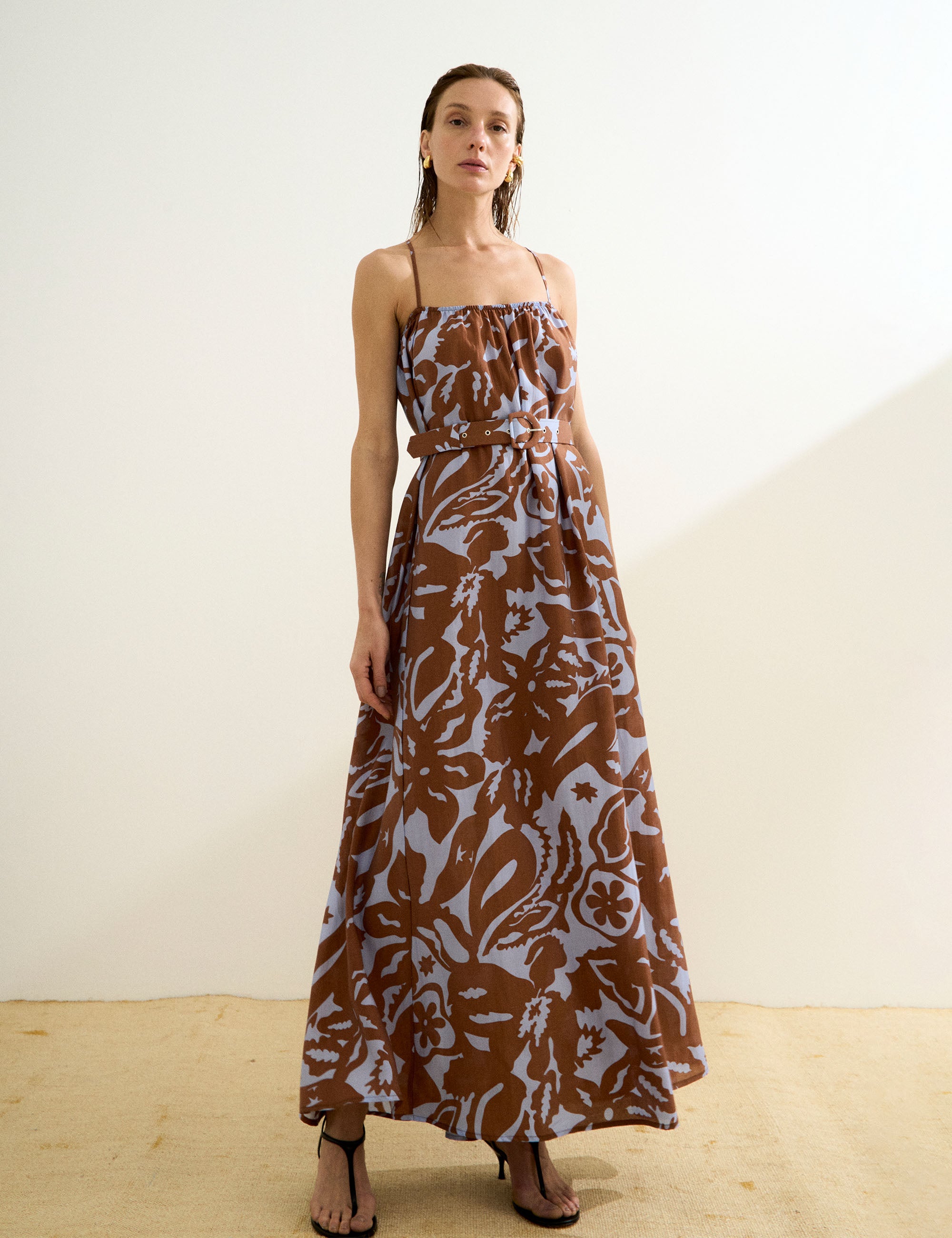 Vestido Jena Liocel Marrom