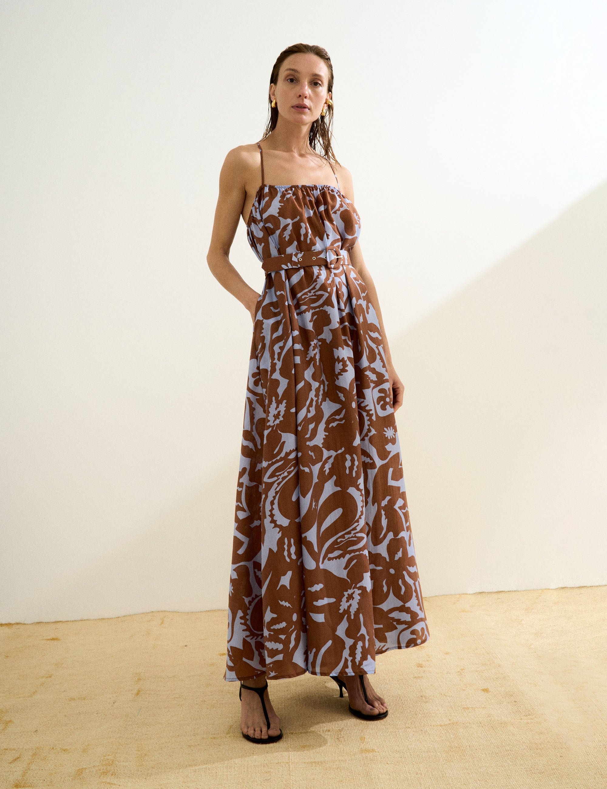 Vestido Jena Liocel Marrom