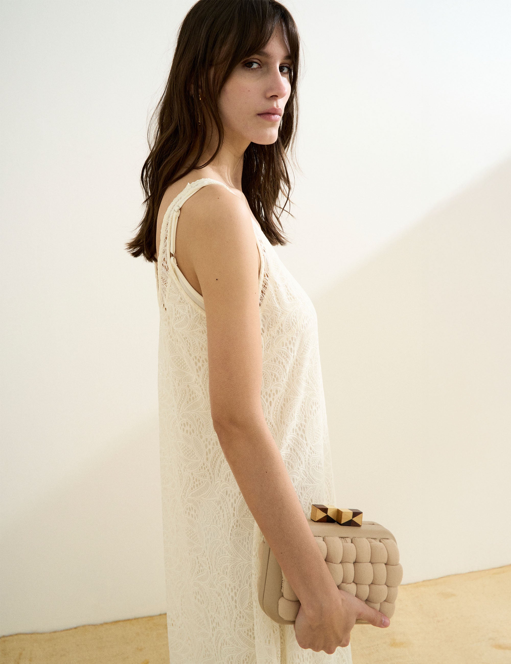 Vestido Julie Renda Off White