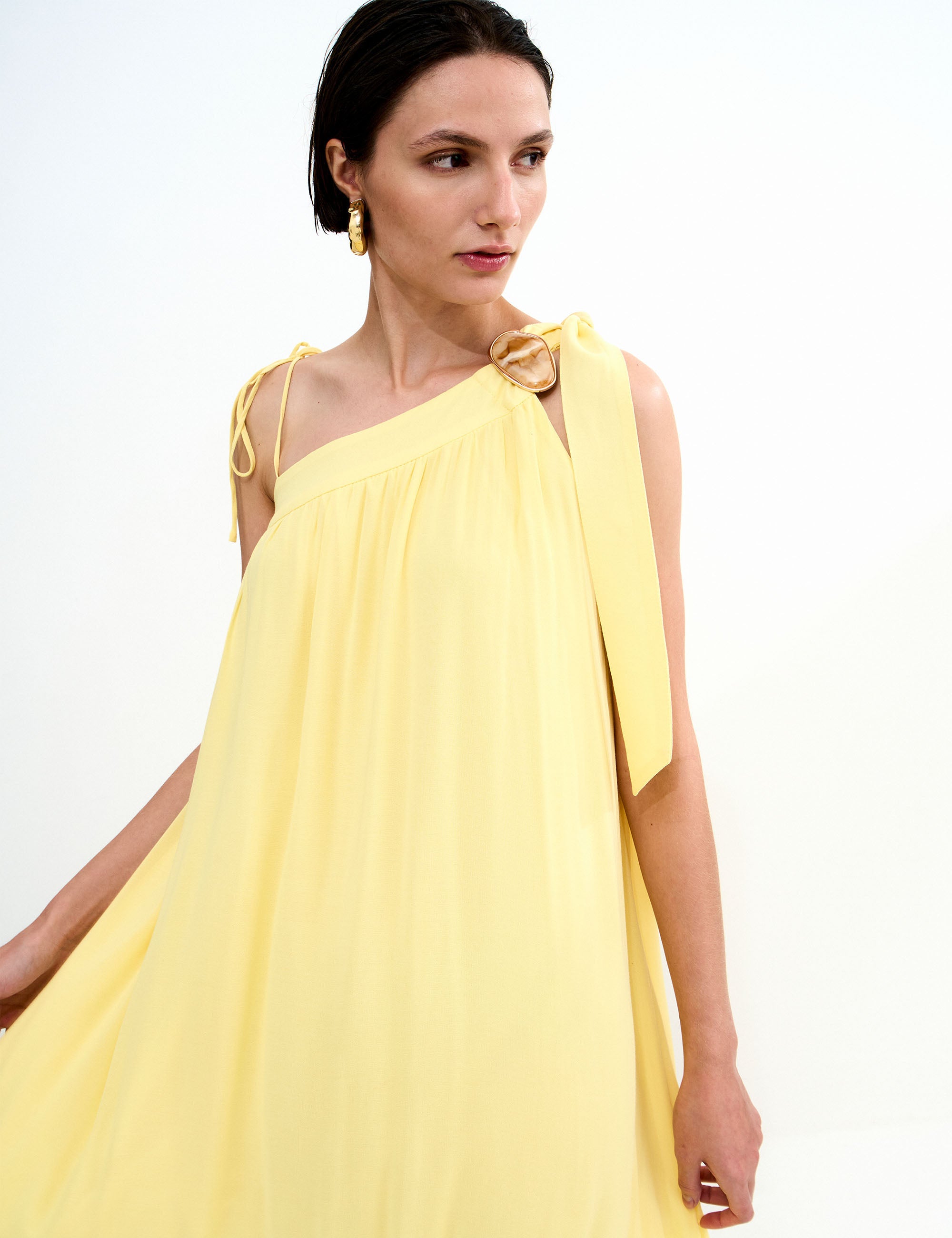 Vestido Kiara Musseline Amarelo