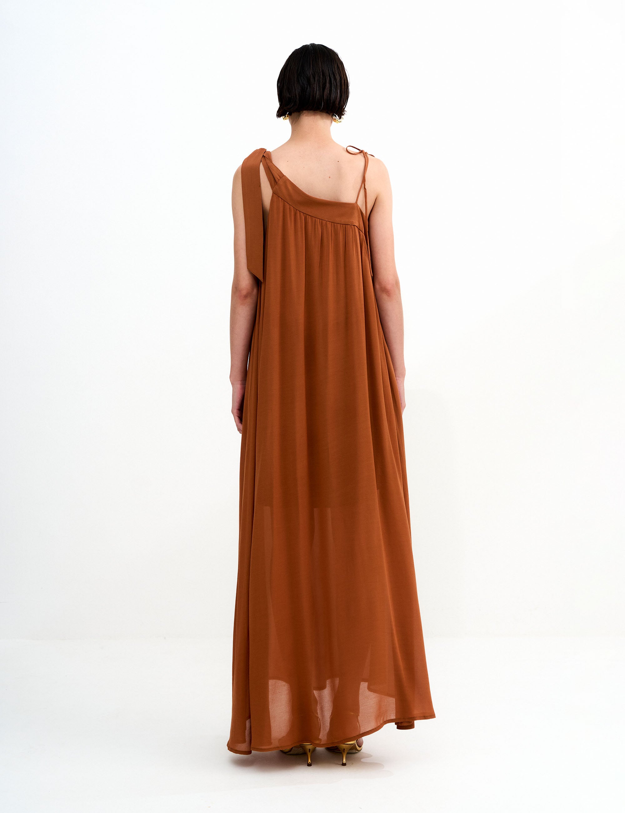 Vestido Kiara Musseline Amêndoa