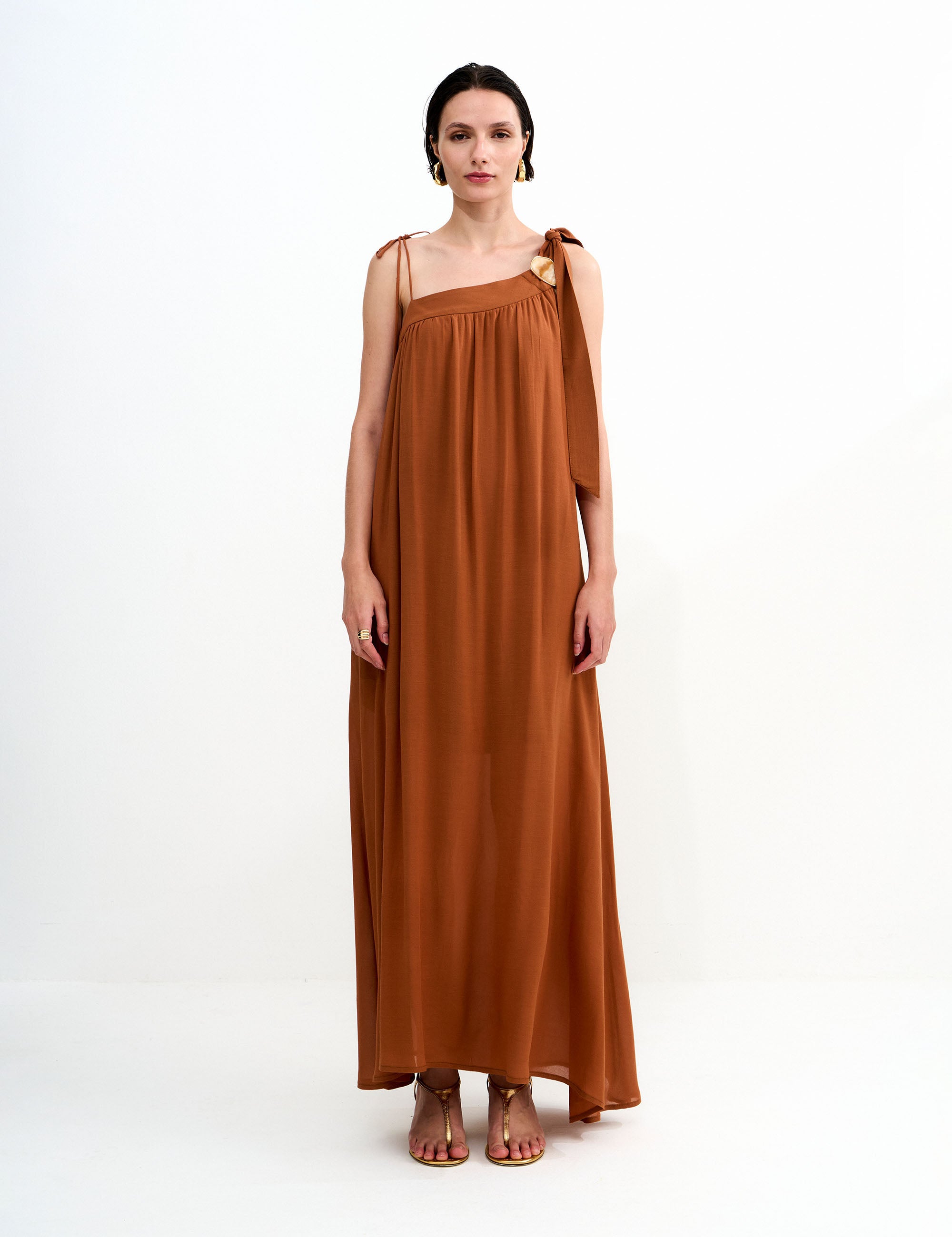 Vestido Kiara Musseline Amêndoa