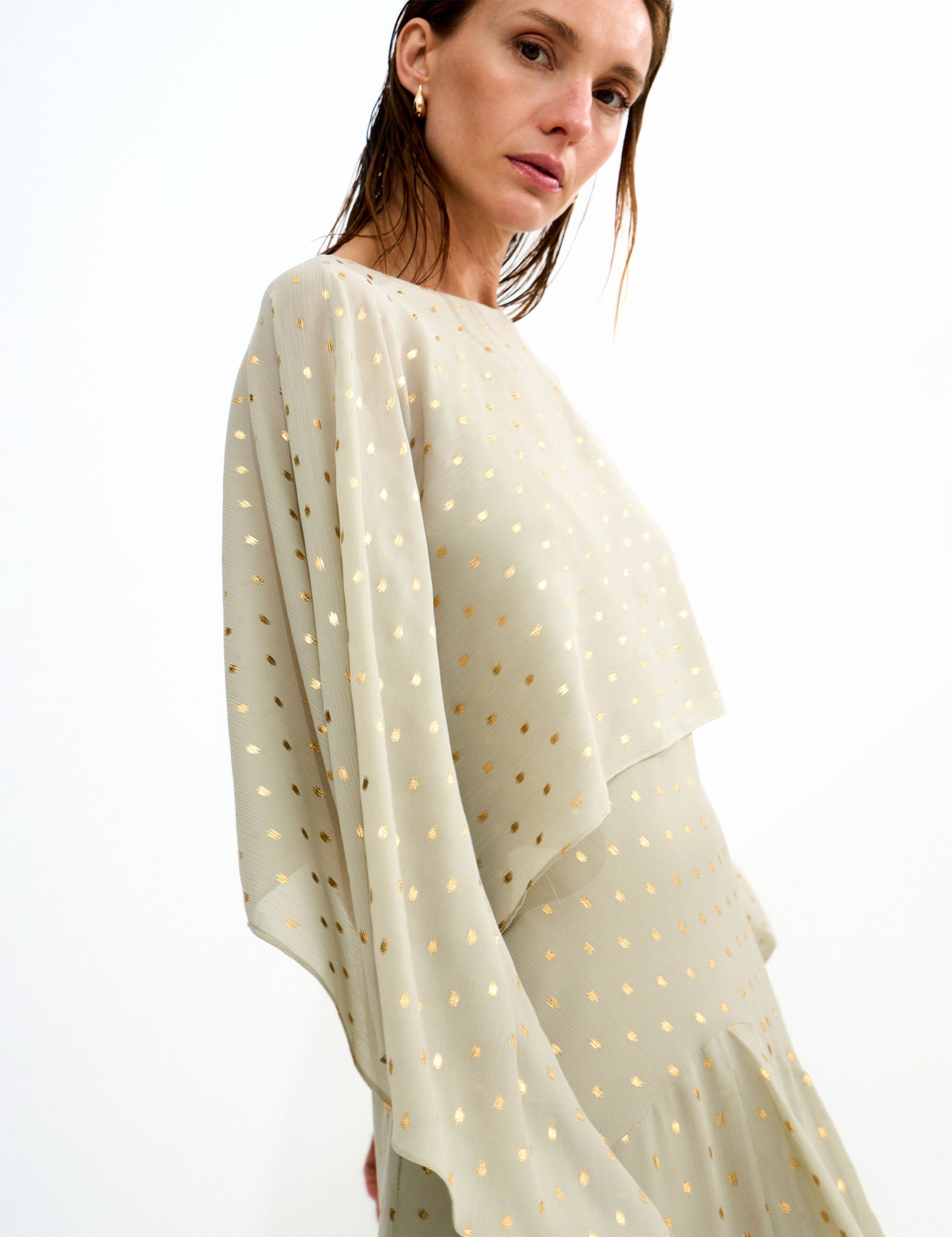 Vestido Lana Dots Verde