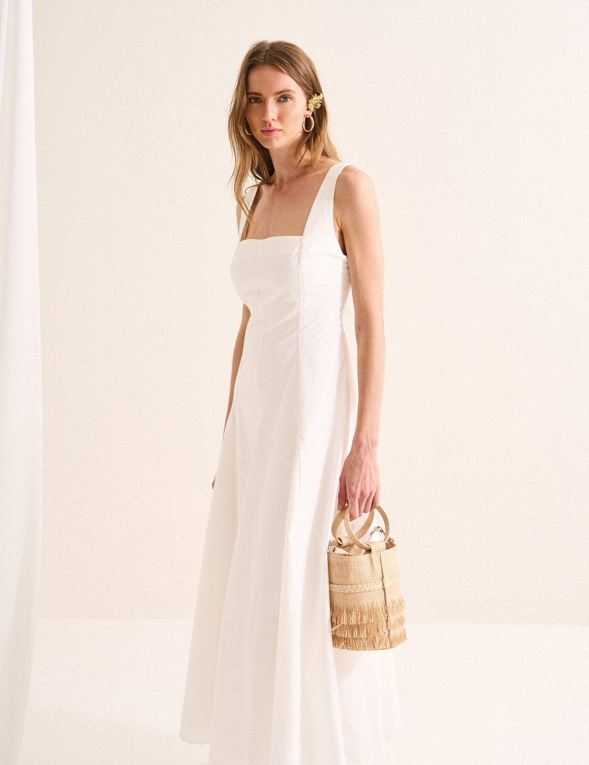 Vestido Layla Tricoline Off White