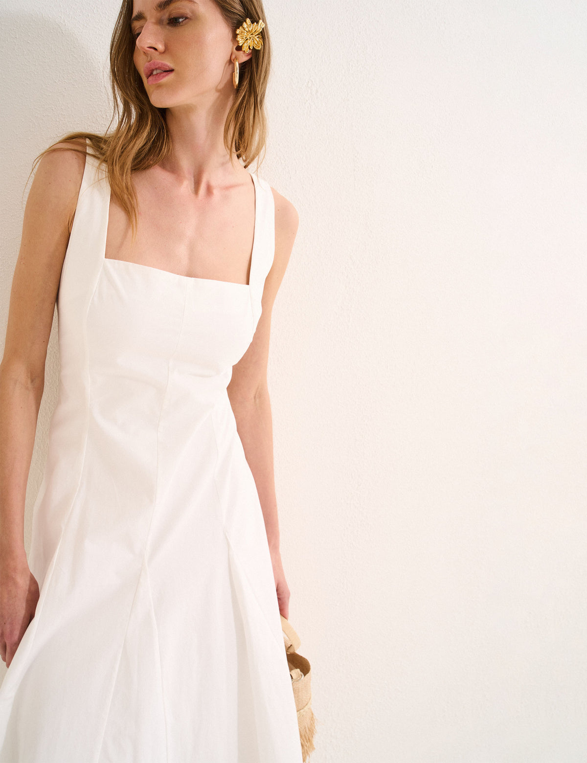 Vestido Layla Tricoline Off White