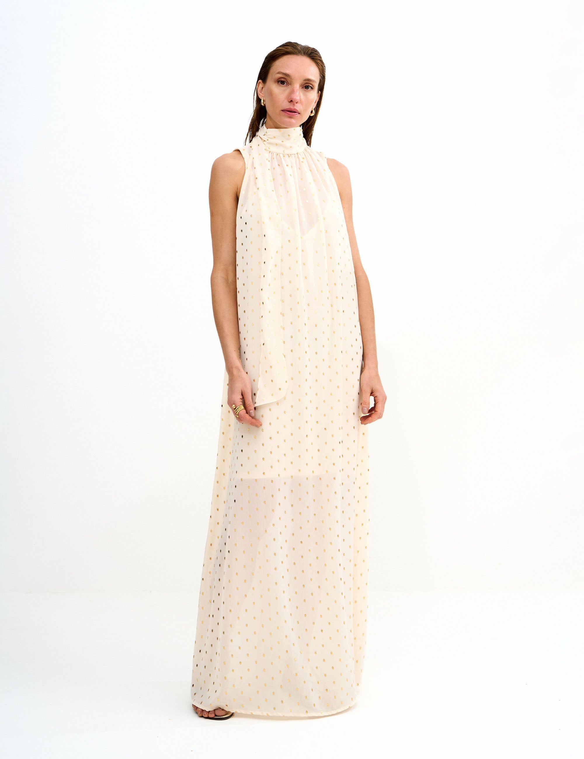 Vestido Livia Dots Marfim