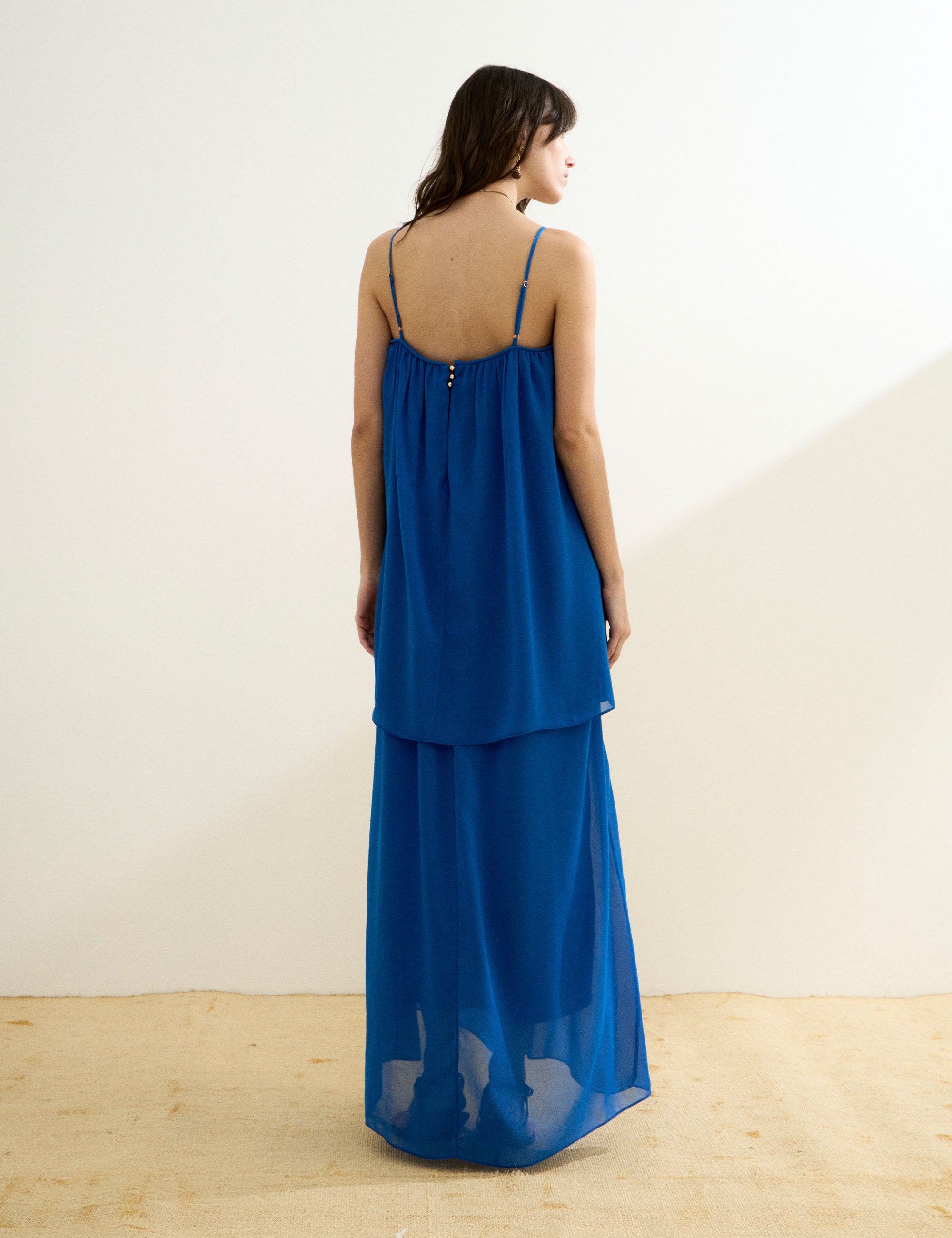 Vestido Lory Chifon Azul