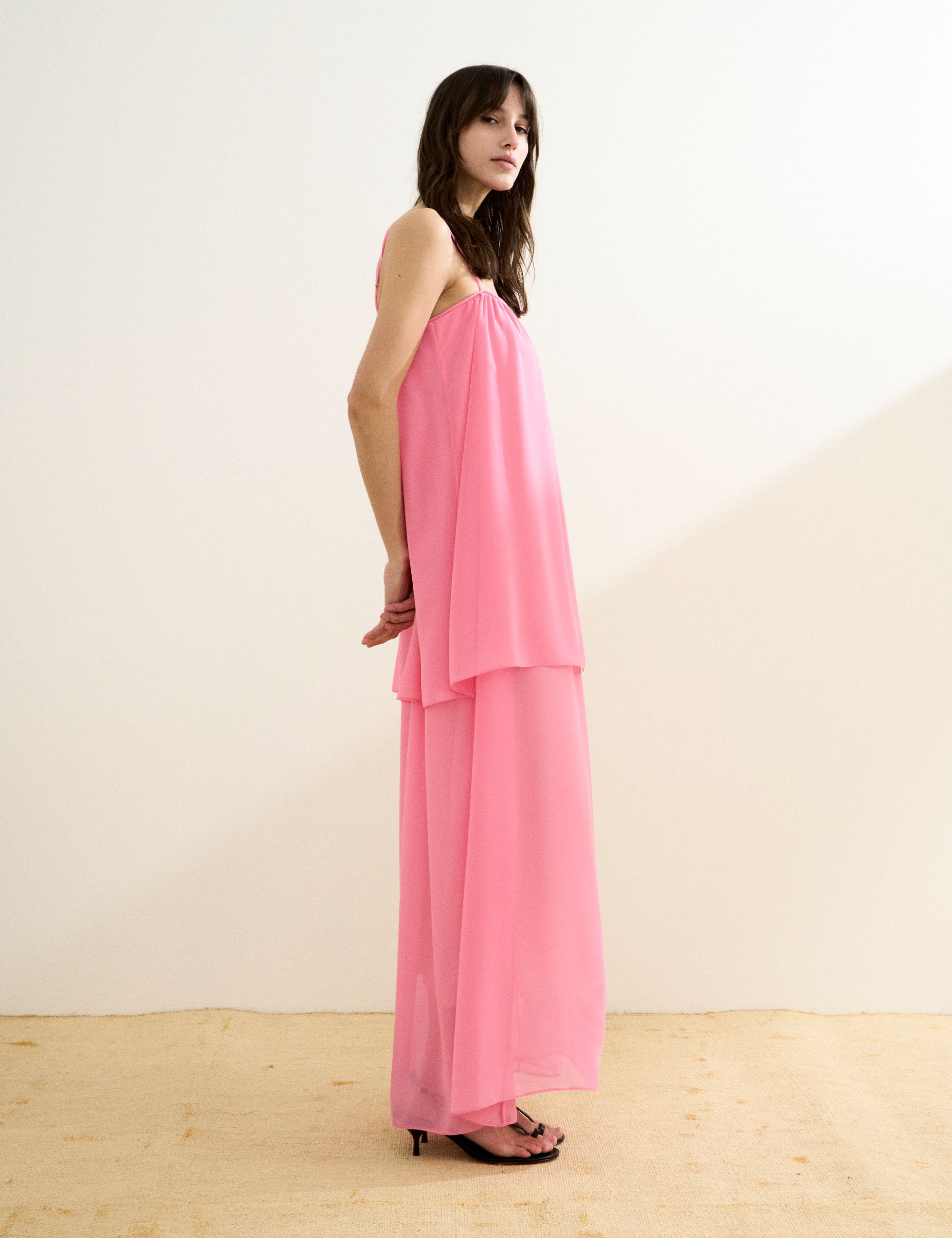Vestido Lory Chifon Rosa