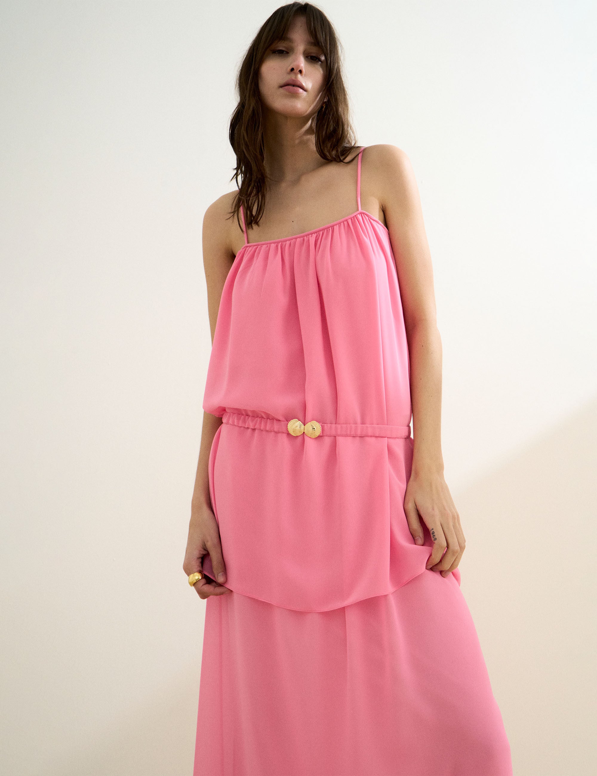 Vestido Lory Chifon Rosa